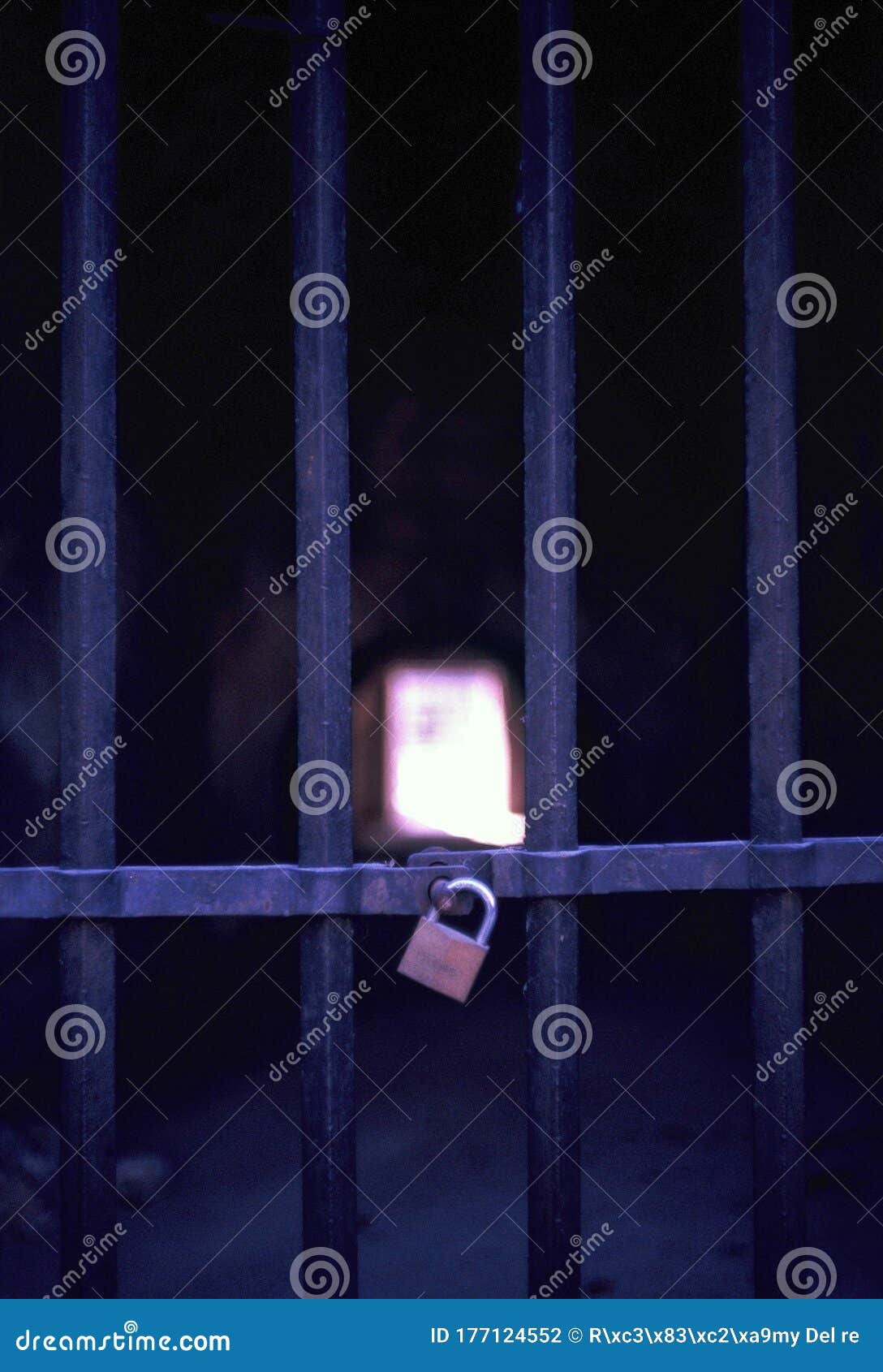 Padlock Grid Jail Door Trap Stock Photo Image of jail, padlock 177124552