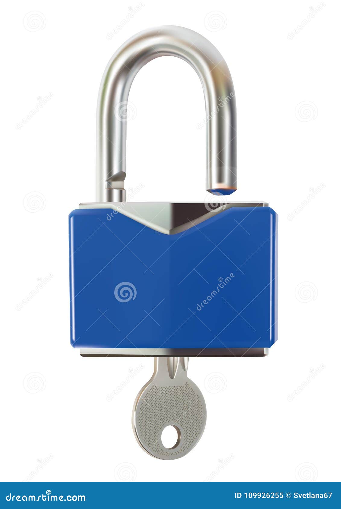 Padlock with Key stock vector. Illustration of iron 109926255