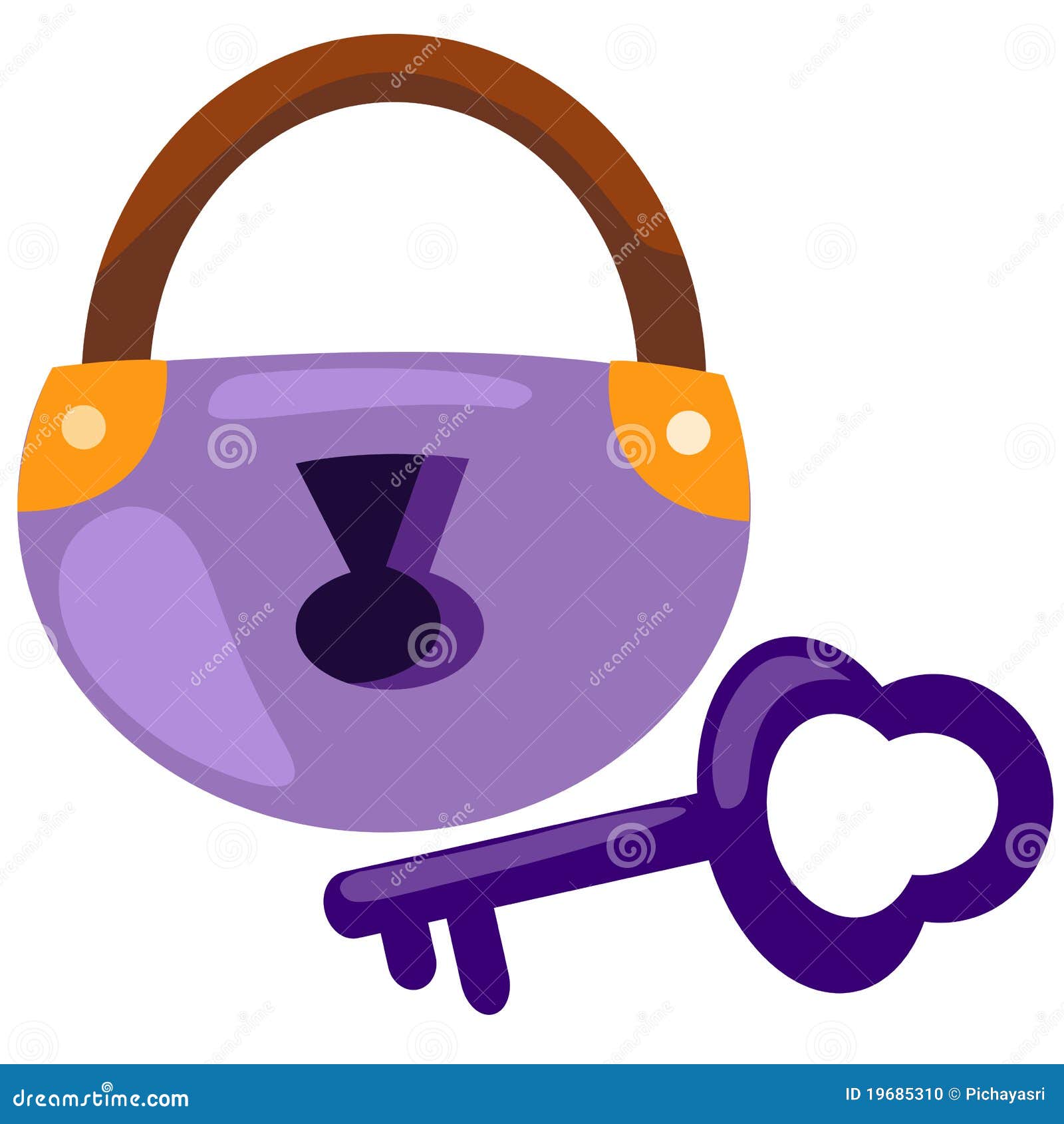Padlock and keys stock vector. Illustration of home, drawing 19685310