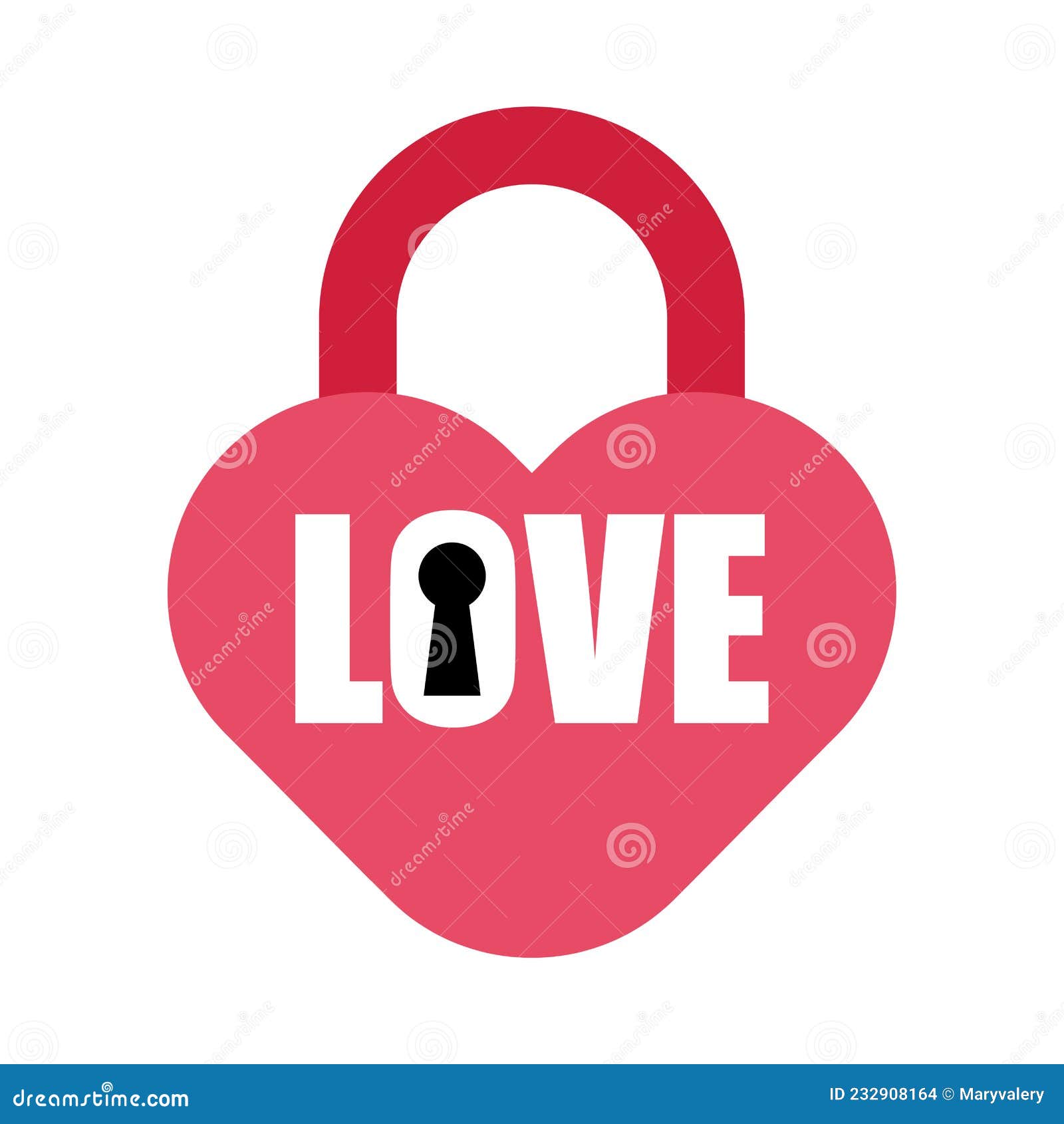 Padlock Love. the Symbol of Eternal Love Stock Vector Illustration of lock, heart 232908164