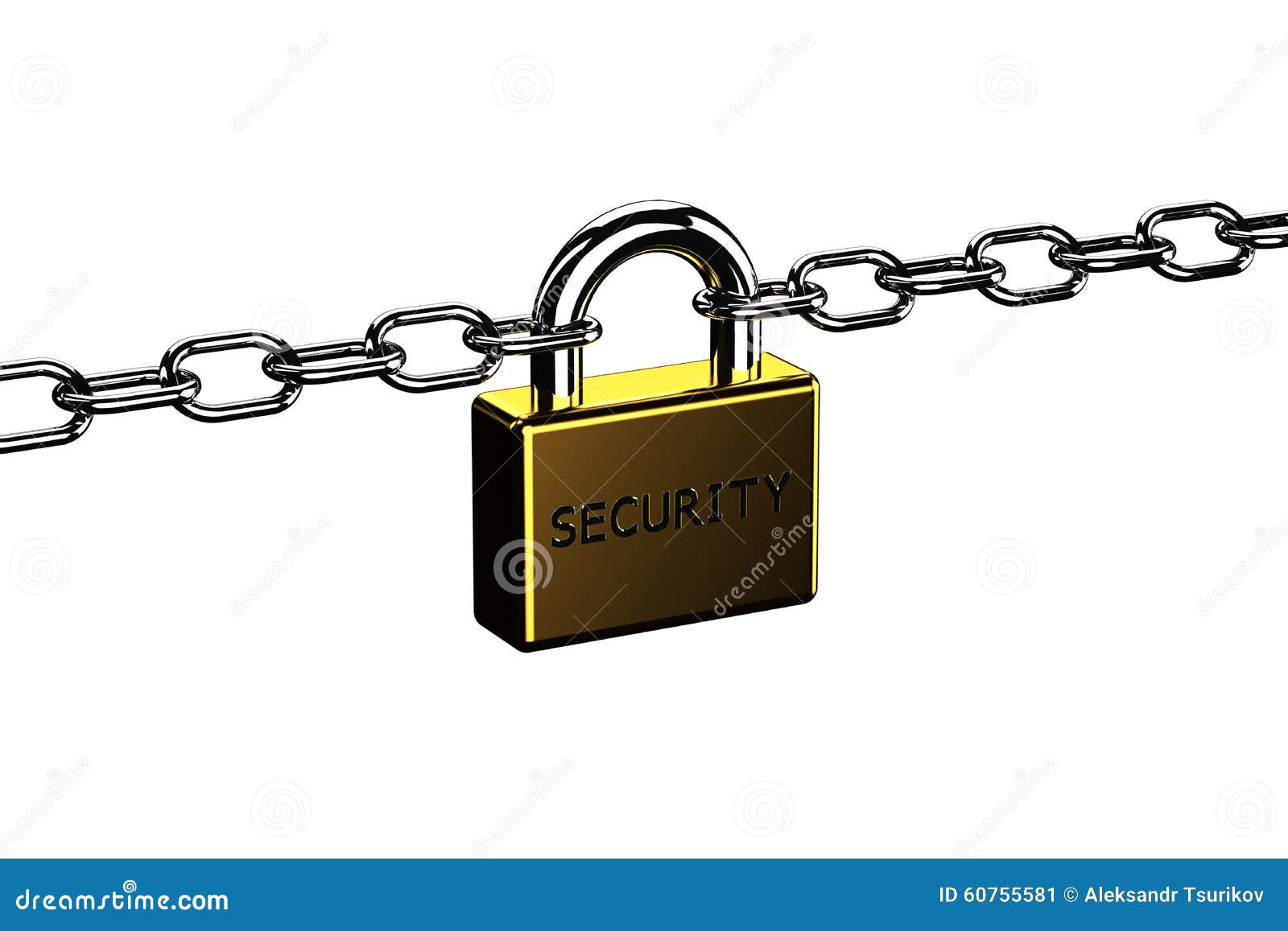 Padlock with word security stock illustration. Illustration of padlock