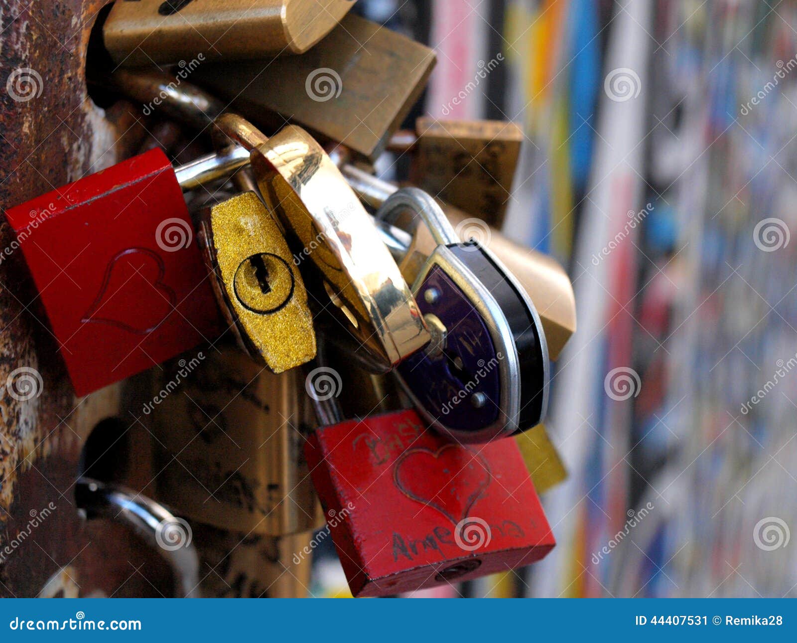 padlocks on the berlin wall