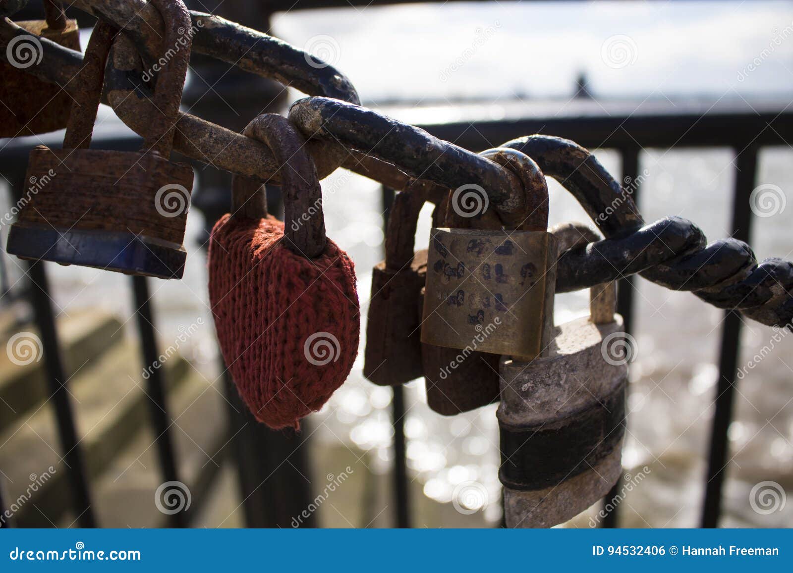Padlocks of love stock photo. Image of bridge, liverpool 94532406