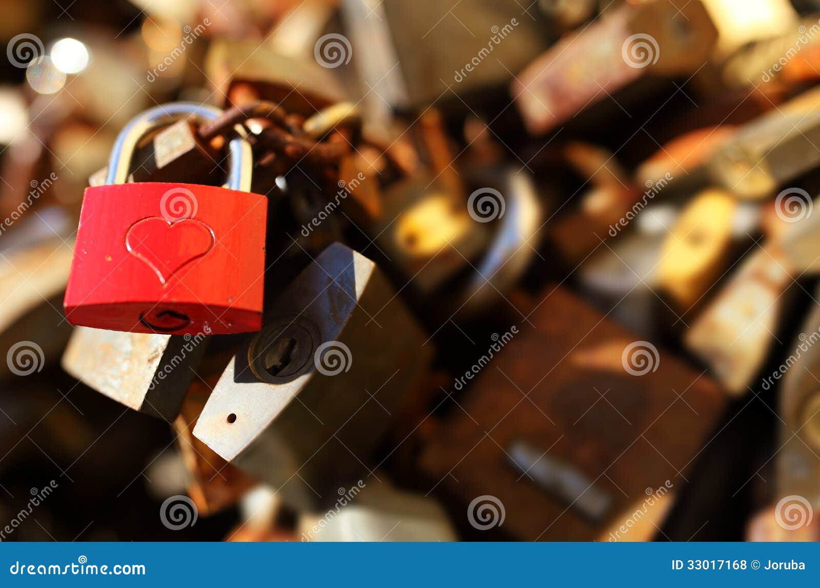 Padlocks with love lock stock photo. Image of heart, padlocked 33017168