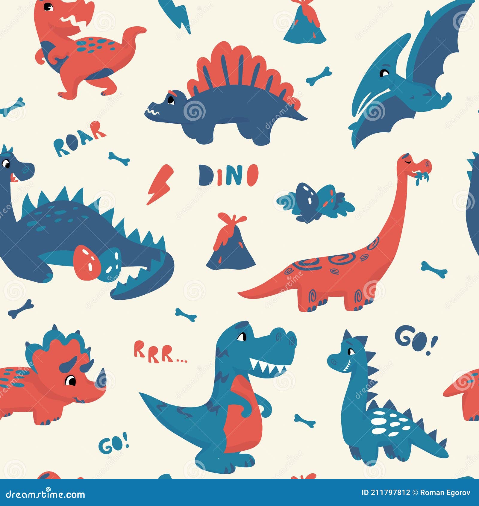 Desenhos animados Animais Pano De Fundo, Pano De Dinossauro, Feliz