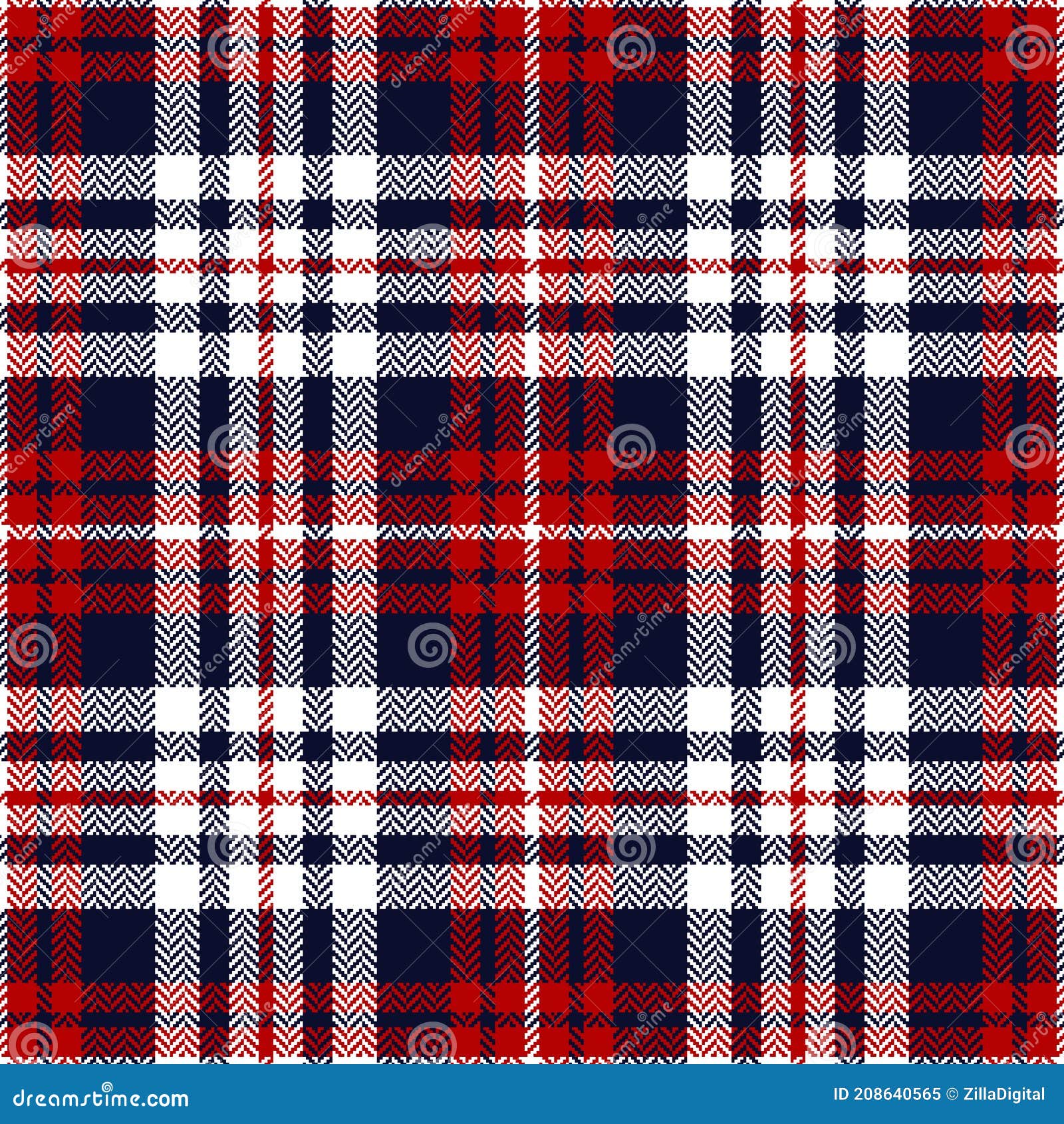 padrão xadrez tartan. padrão sem costura em textura xadrez azul e