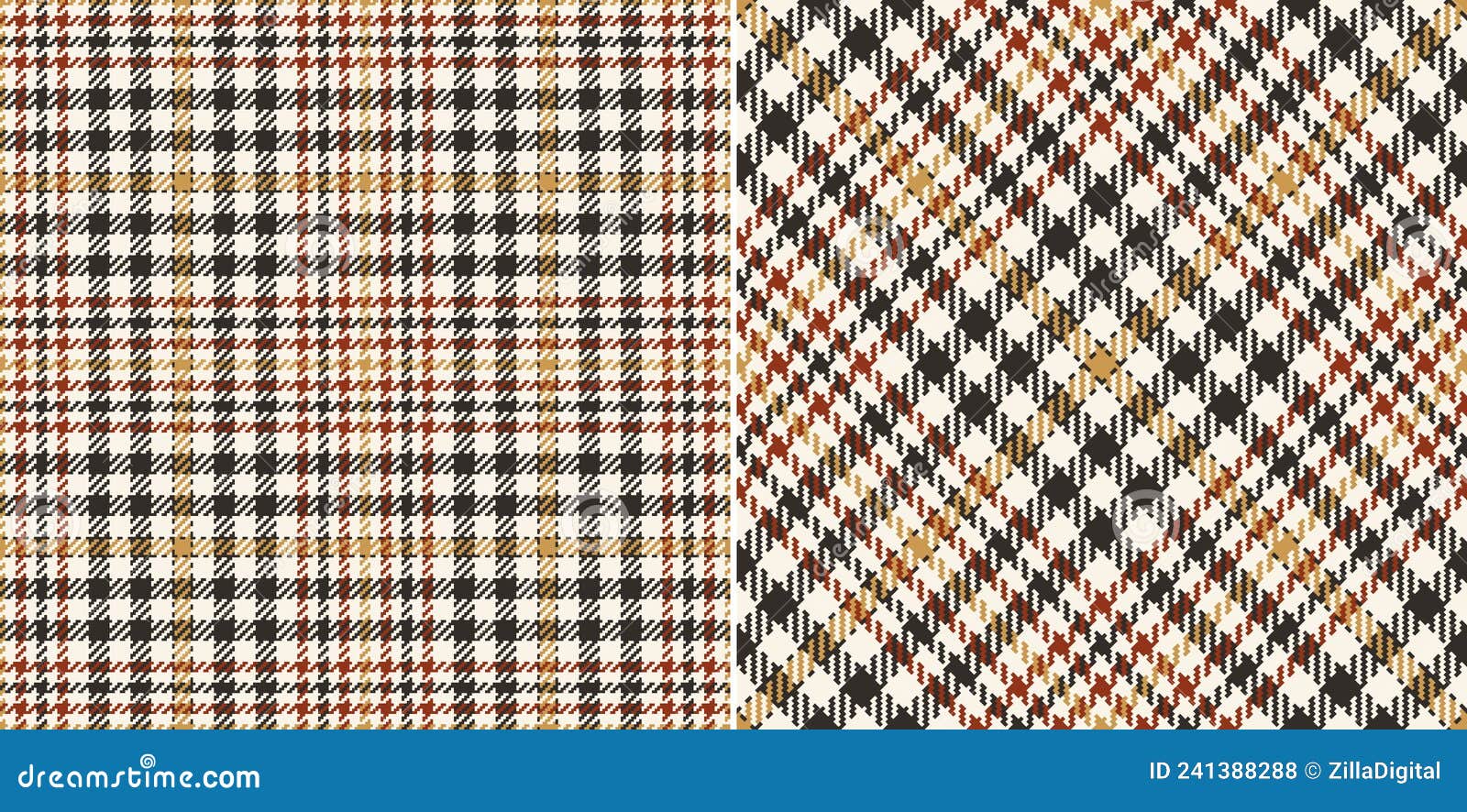 Fundo de tecido padrão do vetor tartan xadrez com uma verificação têxtil de  textura perfeita em cores pastel e escuras