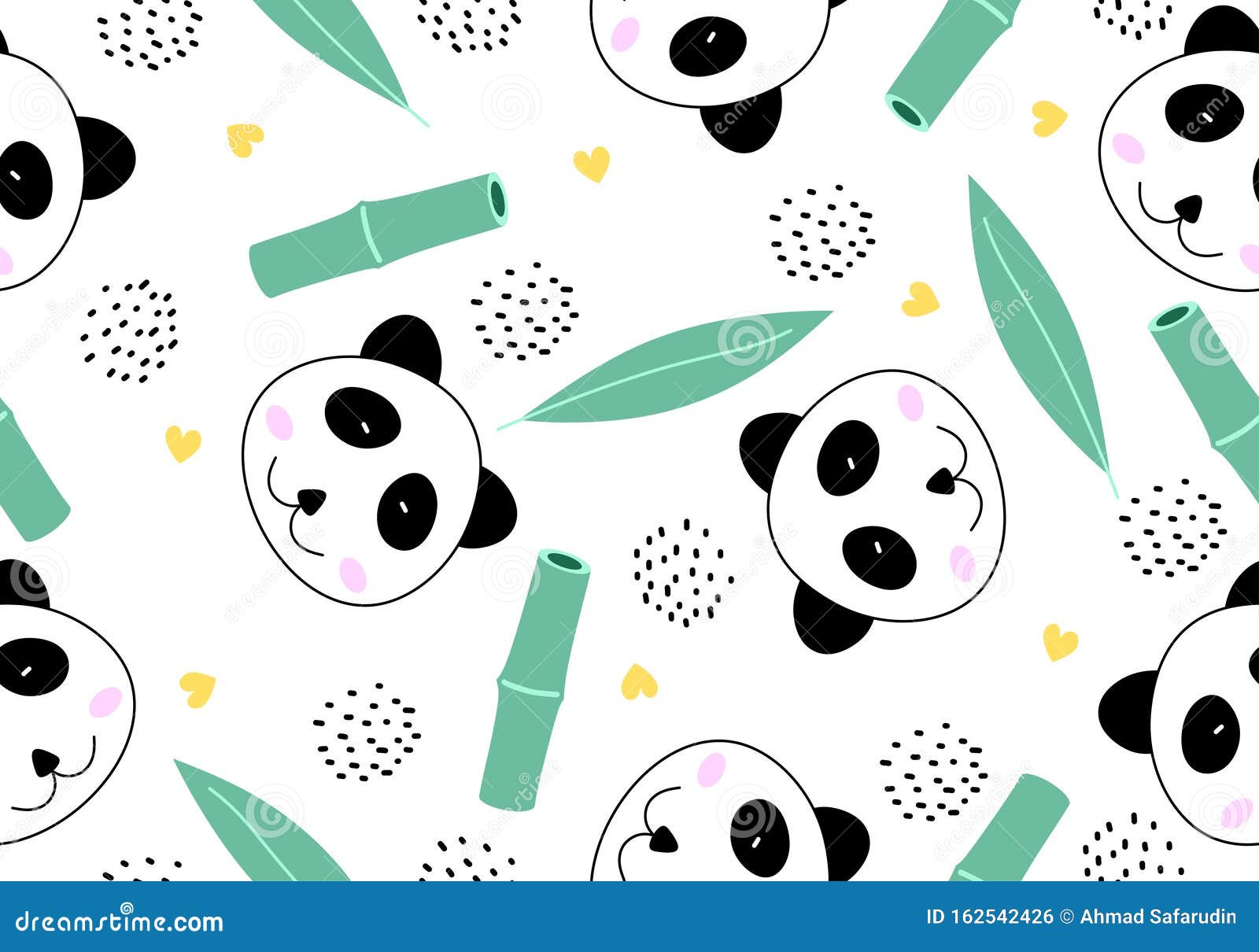 panda de cabeça bonito. animal de desenho infantil. mão desenhada