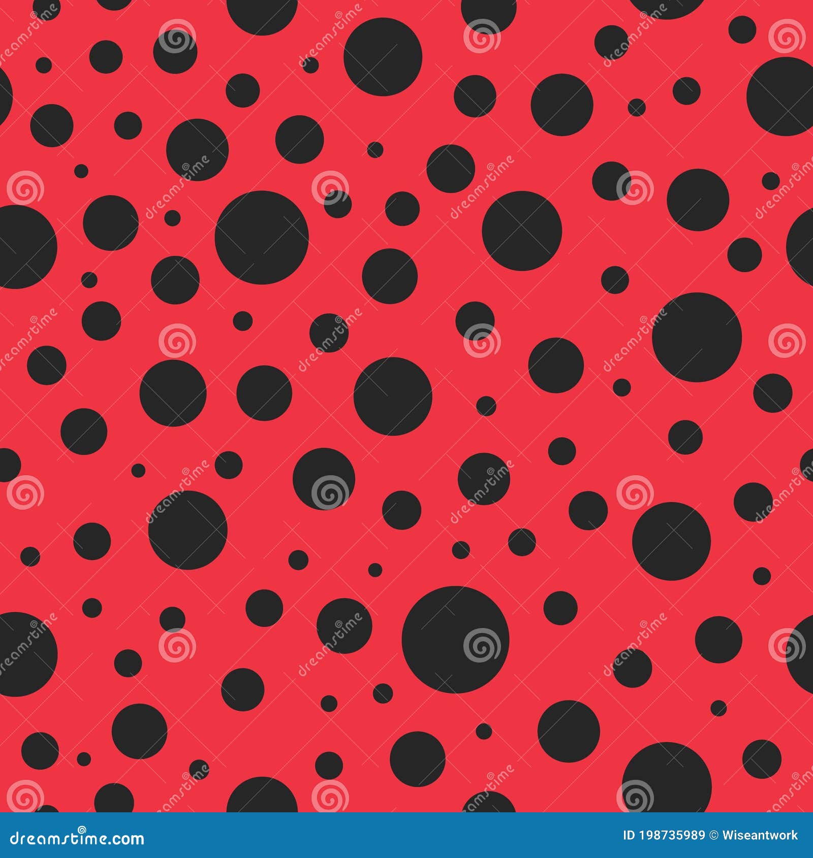 Padrão Sem Falhas Com Ladybug. Fundo Vermelho Com Polkadot Preto Para  Senhora. Textura Para a Moda Moderna Do Tecido. Arte Para Pa Ilustração do  Vetor - Ilustração de moderno, backdrop: 198735989