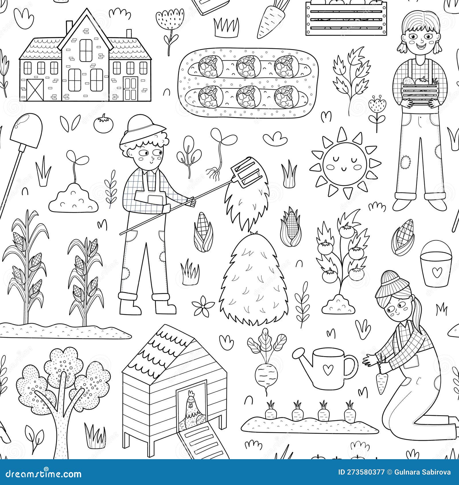 Conjunto de desenho animado bonito cervo doodle para crianças para colorir  e imprimir.