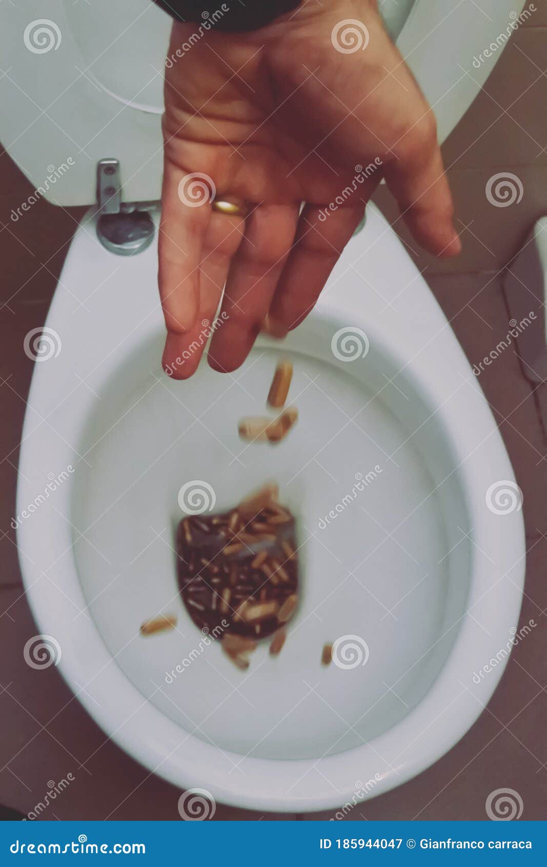 Pads Thrown into the Toilet Stock Image Image of medicine, freedom