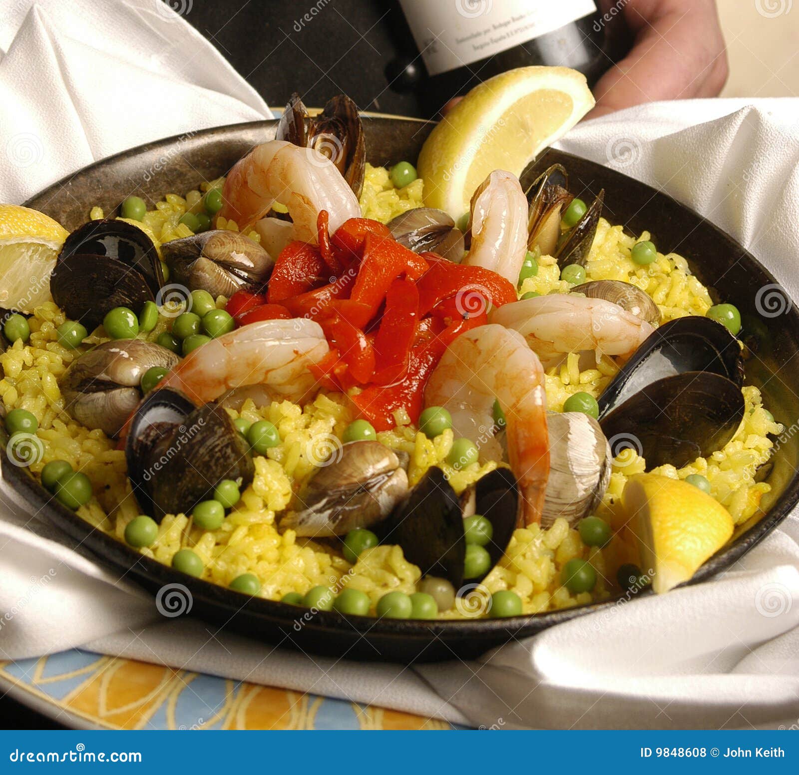 Paella stock photo. Image of menu, rice, fish, entree 9848608