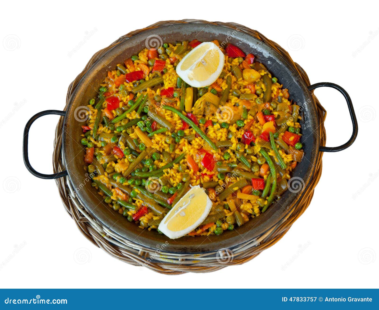 Paella Et Legumes Recette Vegetarienne Image Stock Image Du