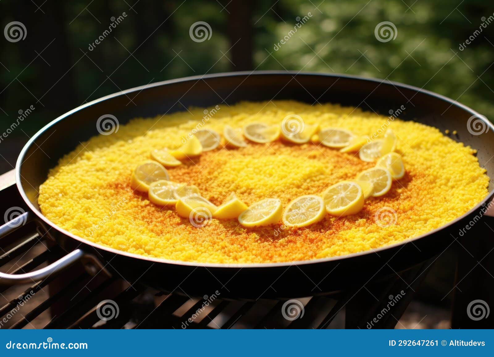 Paella Pan Showing the Crispy, Caramelized Rice Bottom Stock Image