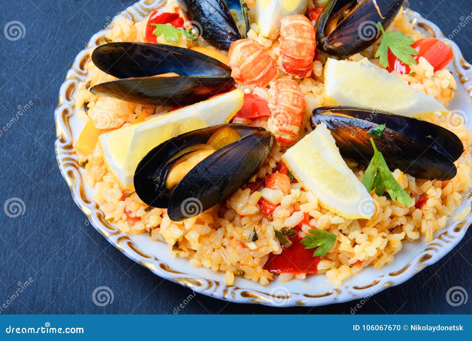 paella with seafood