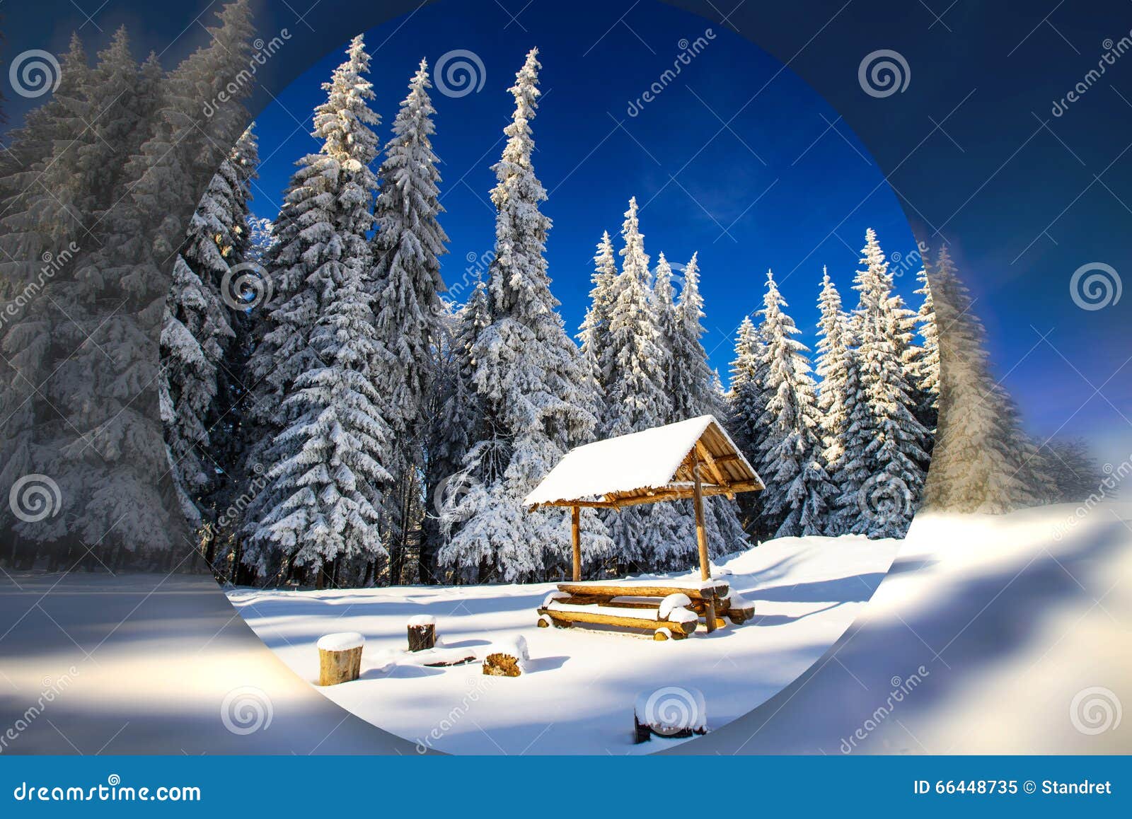 Paesaggio Di Inverno Con Neve In Montagne Carpathians Ucraina Immagine Stock Immagine Di Montagne Cielo