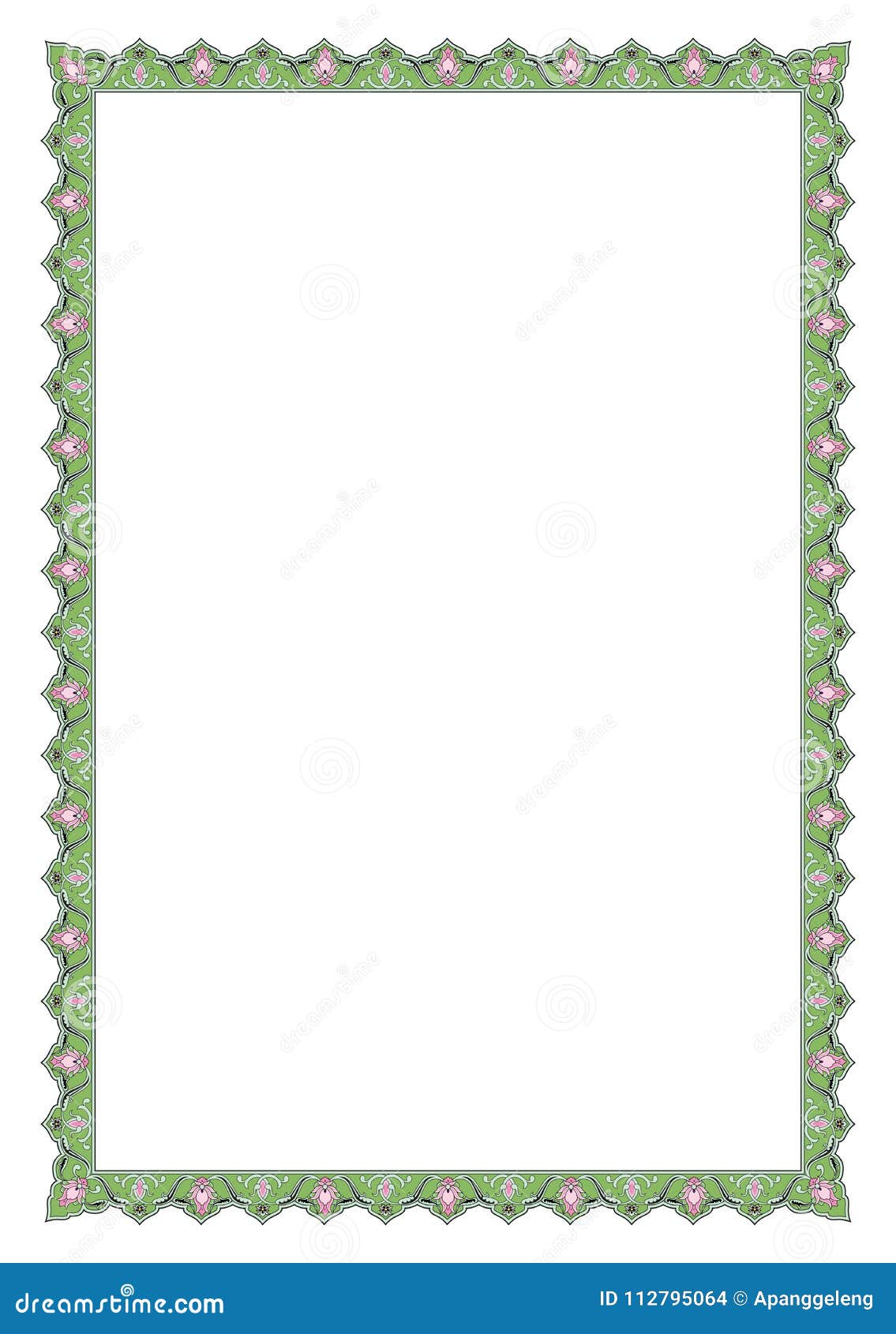 Islamic Prayer Book Page Border & Frame Stock Vector Illustration of
