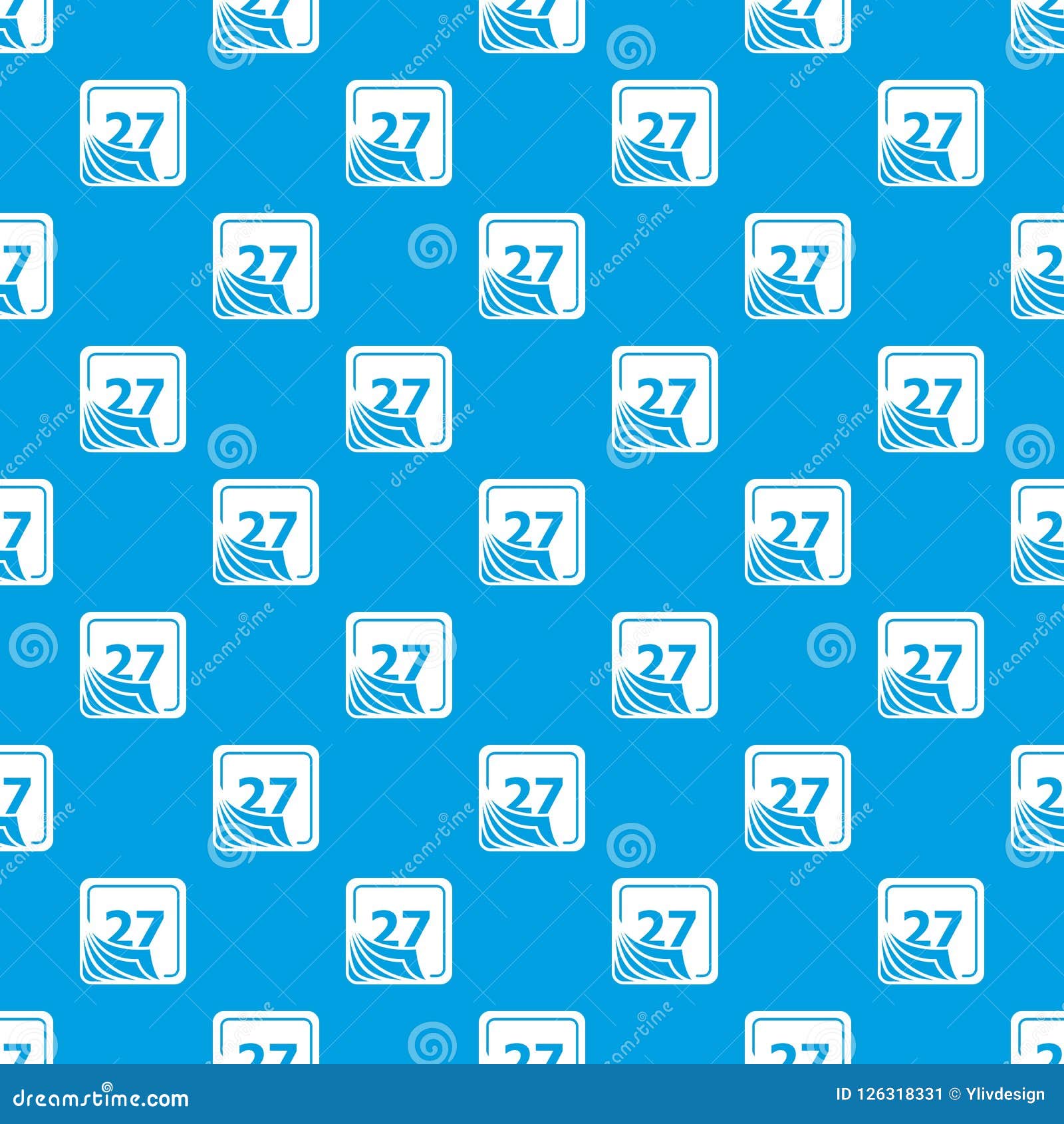Page Calendar Pattern Vector Seamless Blue Stock Vector Illustration