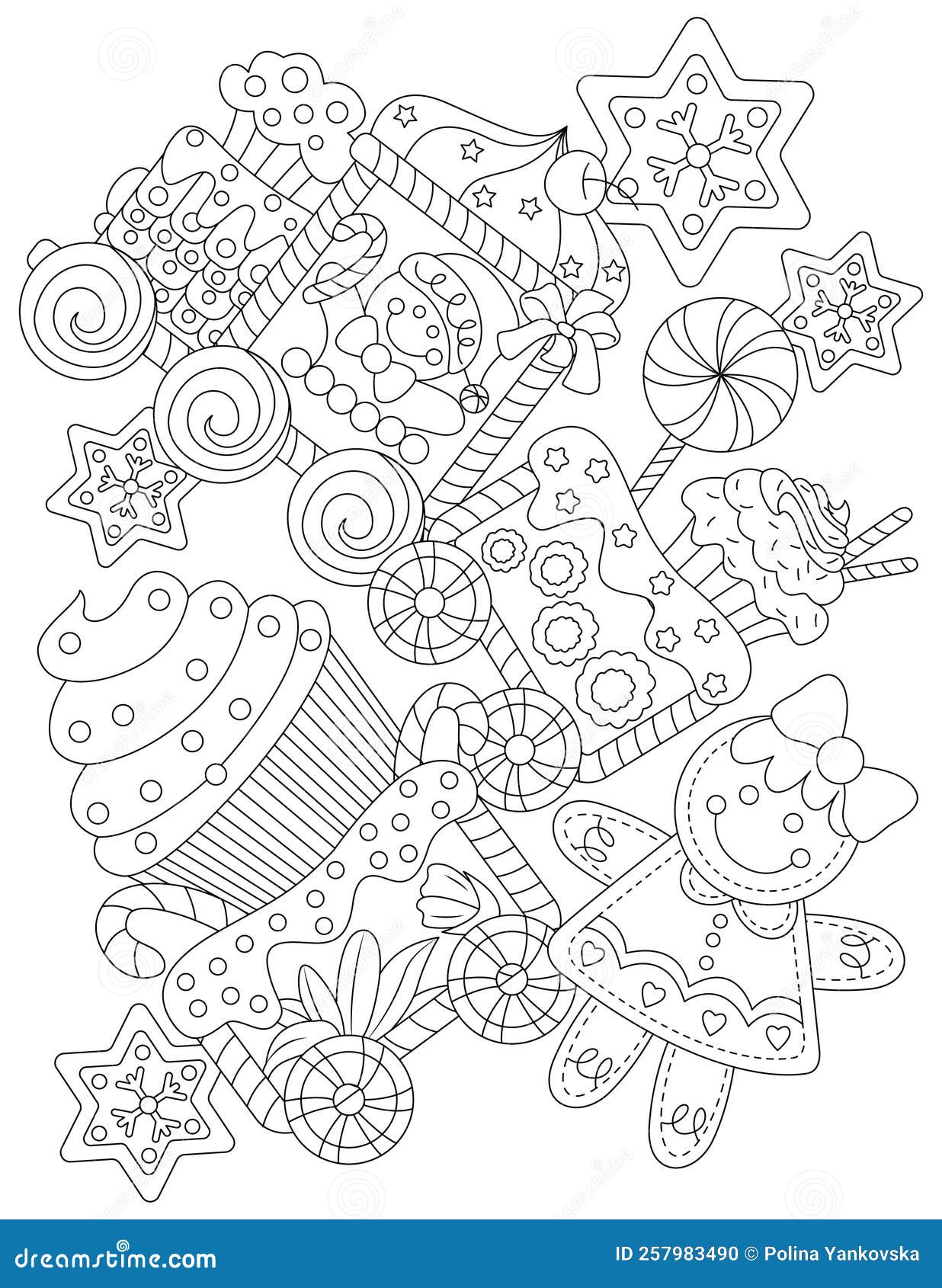 Page De Coloriage De Noël Magique Pour Adulte Illustration Stock