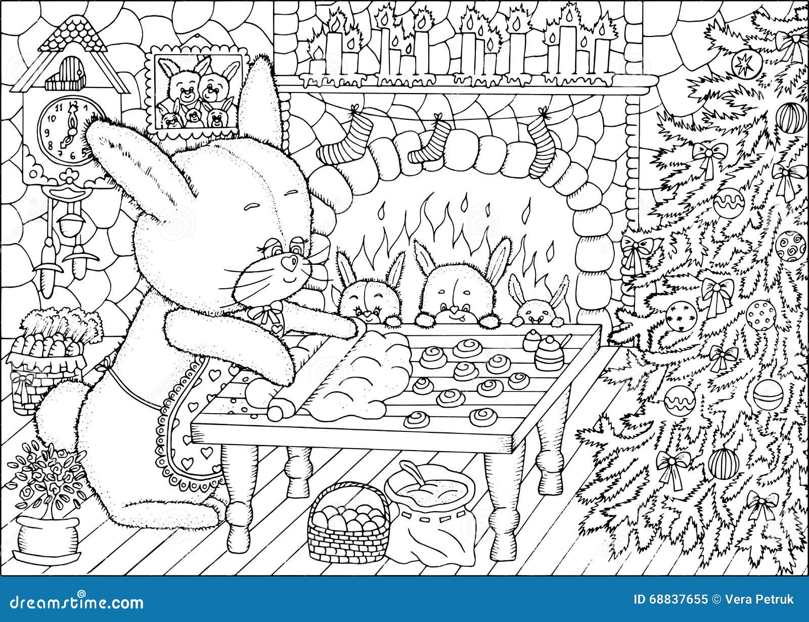 Page de livre de coloriage Biscuits de No l