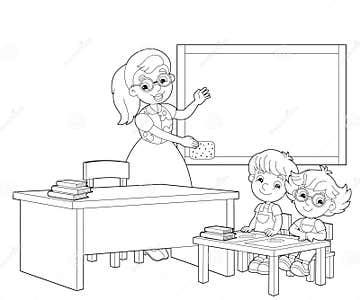 The Page with Exercises for Kids - Coloring Book - Illustration for the ...