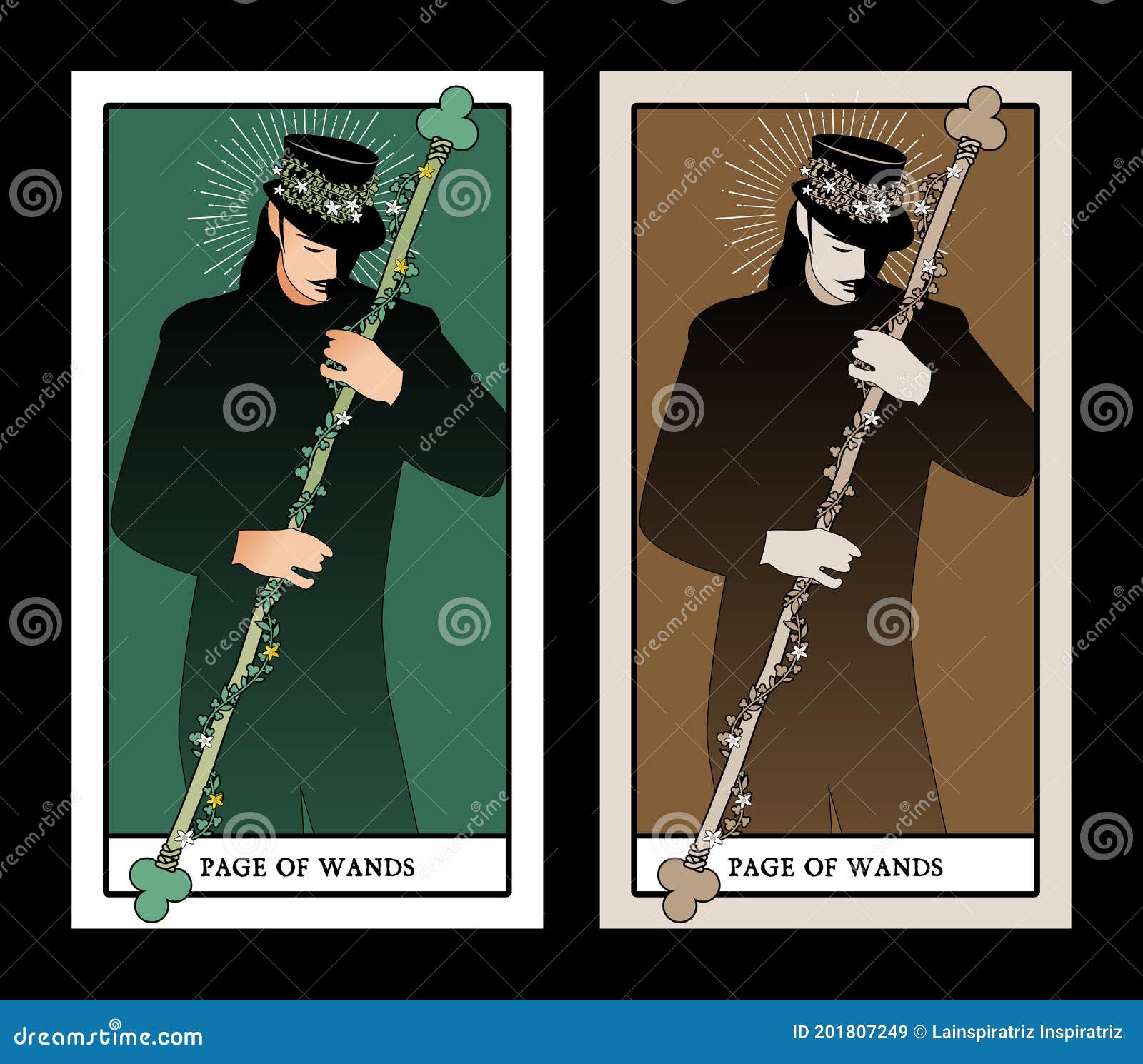 or Knave of Swords with Top Hat Holding a Sword with Flowers Leaves. Minor Arcana Tarot Stock Vector - Illustration of inside, banner: 201807249