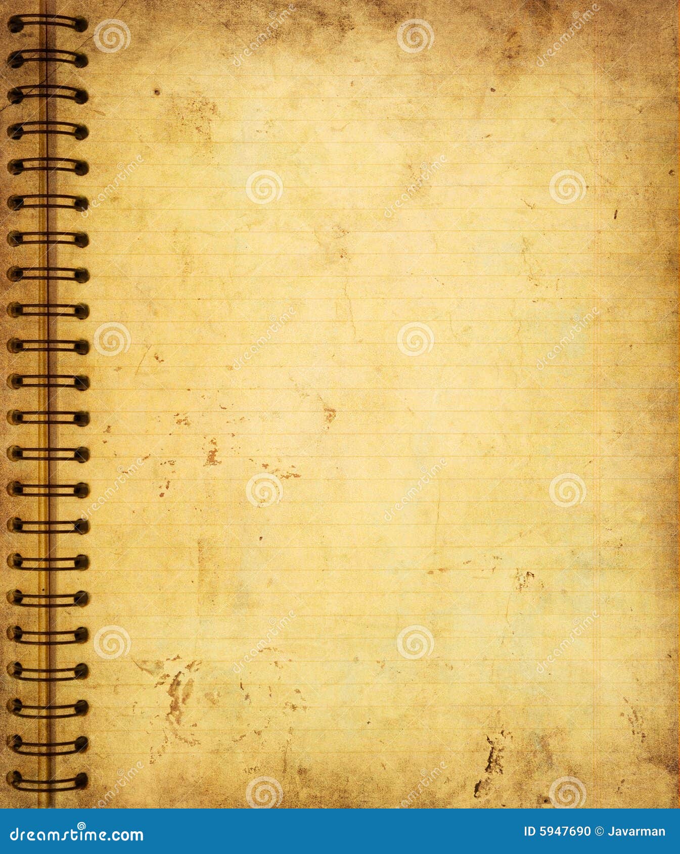 Page From Old Grunge Notebook Stock Photo Image 5947690