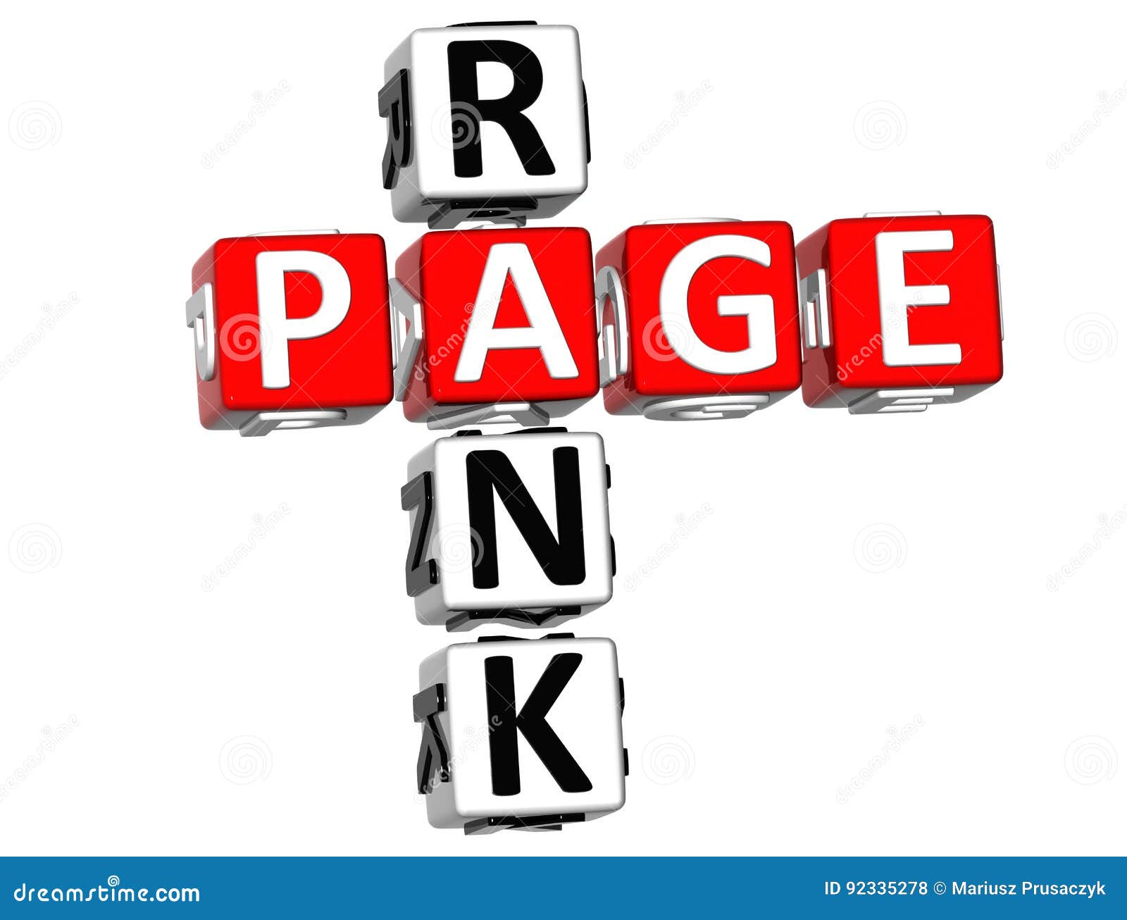 Page Rank Crossword stock illustration. Illustration of cutout 92335278