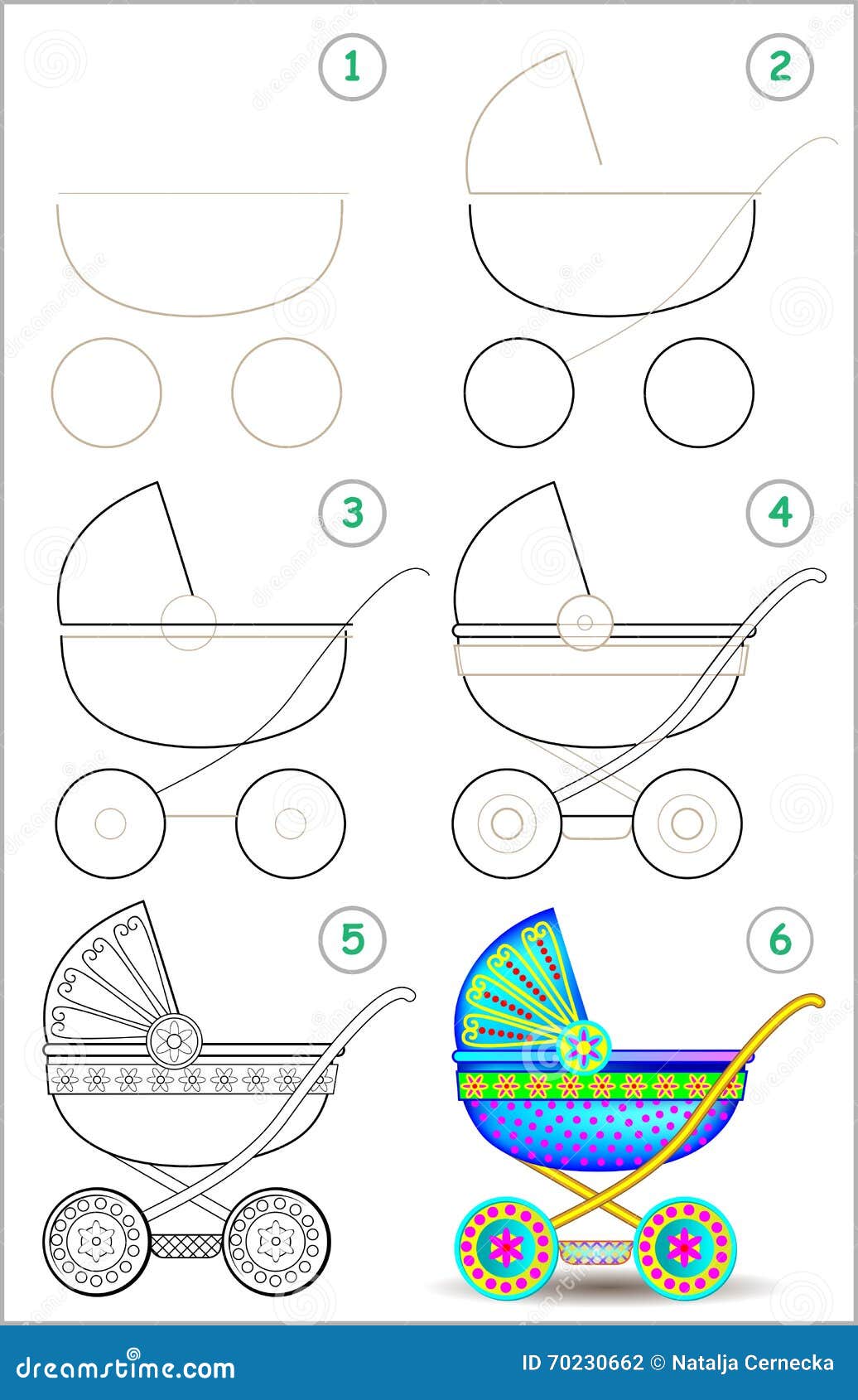 Page Shows How To Learn Step By Step To Draw A Baby 