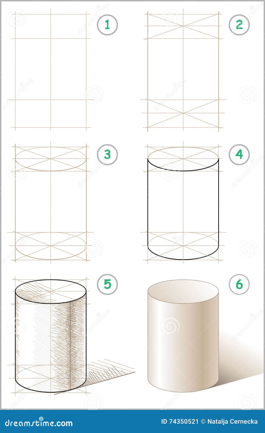 How to Draw a Cylinder in 3 Simple Steps - Art by Ro