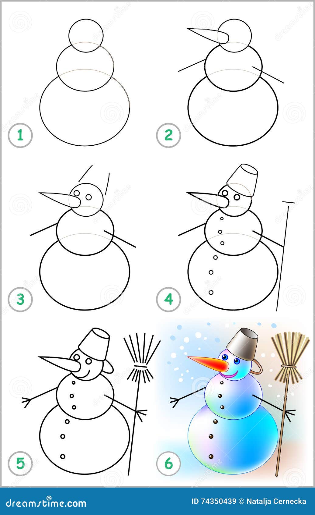 Snowman Drawing - How To Draw A Snowman Step By Step