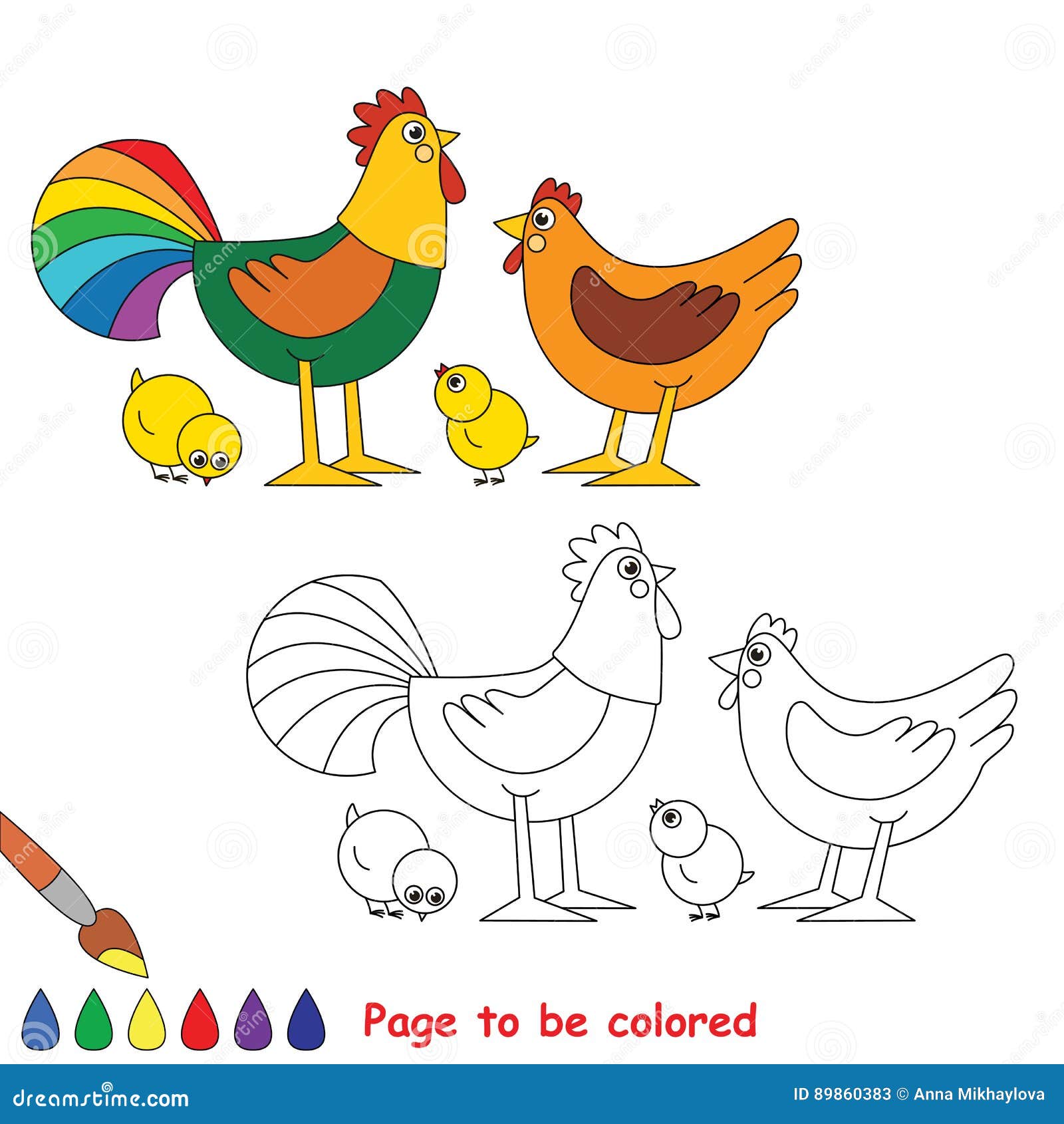 A Pretty Talent Blog: Paint a Chicken in Water-soluble Pencils