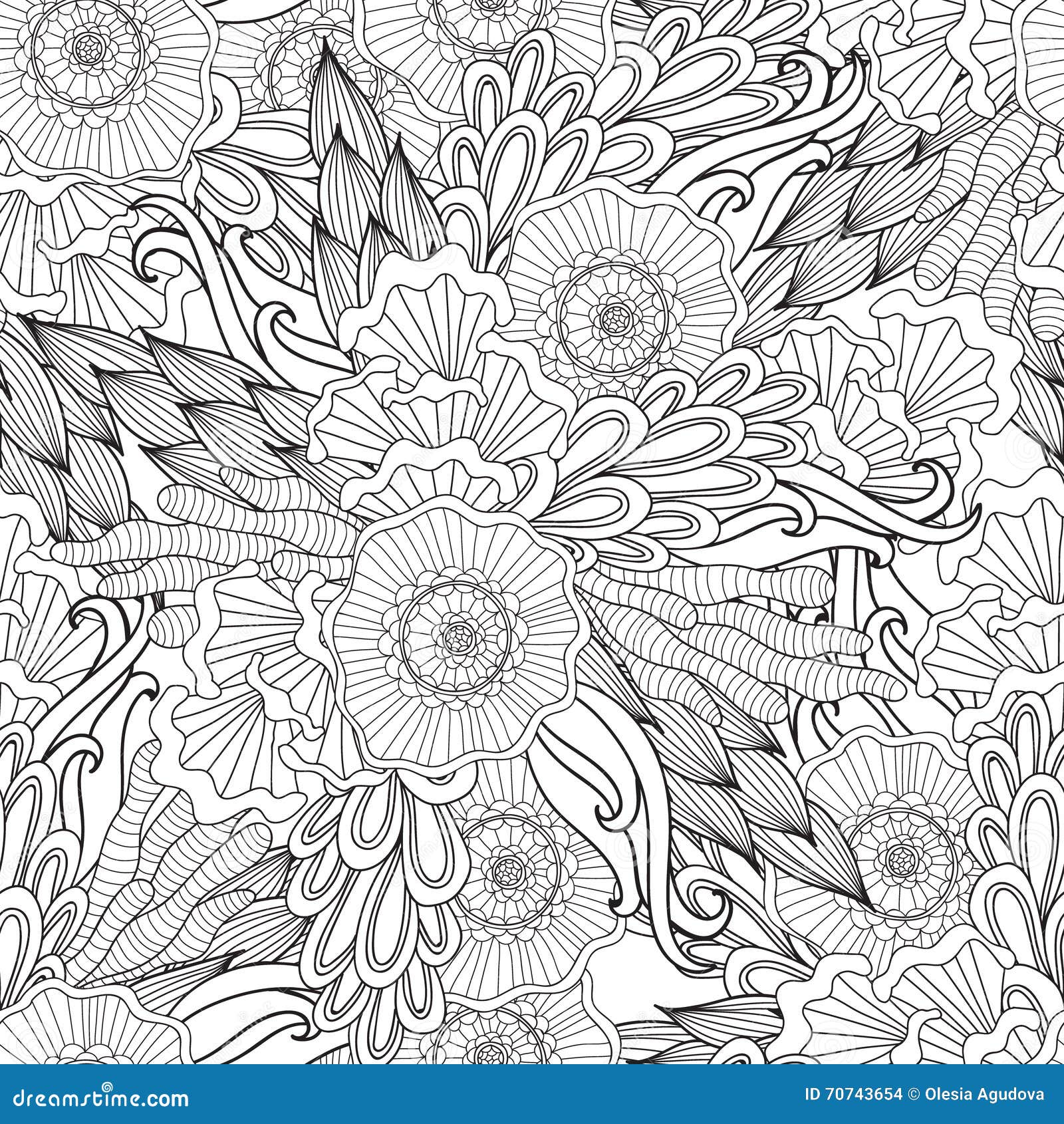 Pages for Adult Coloring Book. Hand Drawn Artistic Ethnic Ornamental ...