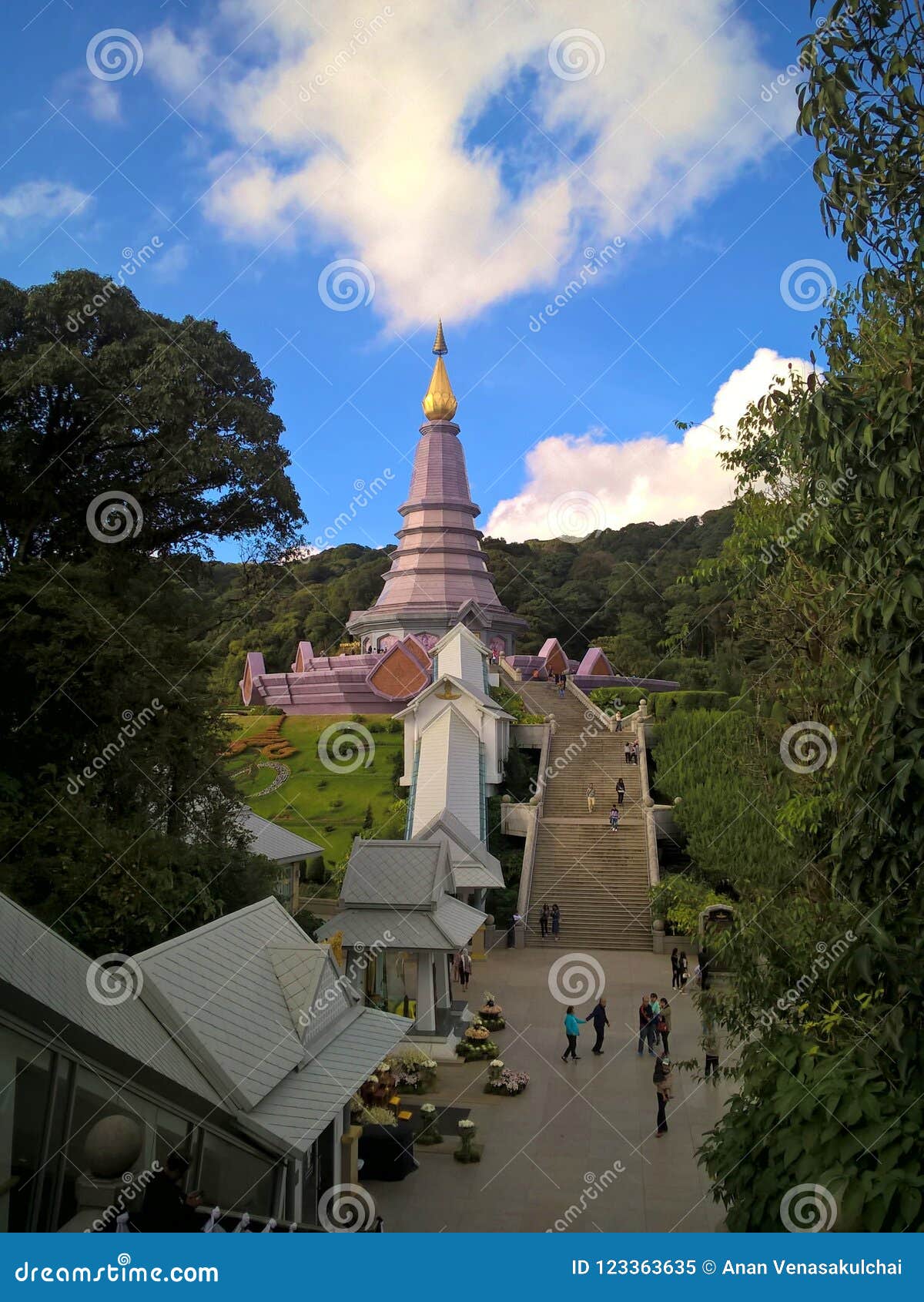 Beautiful Pagoda At Doi Inthanon Chiang Mai Thailand Editorial