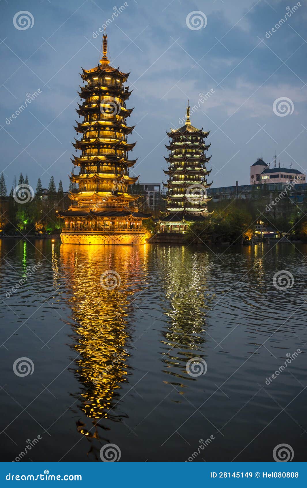 pagodas guilin, china