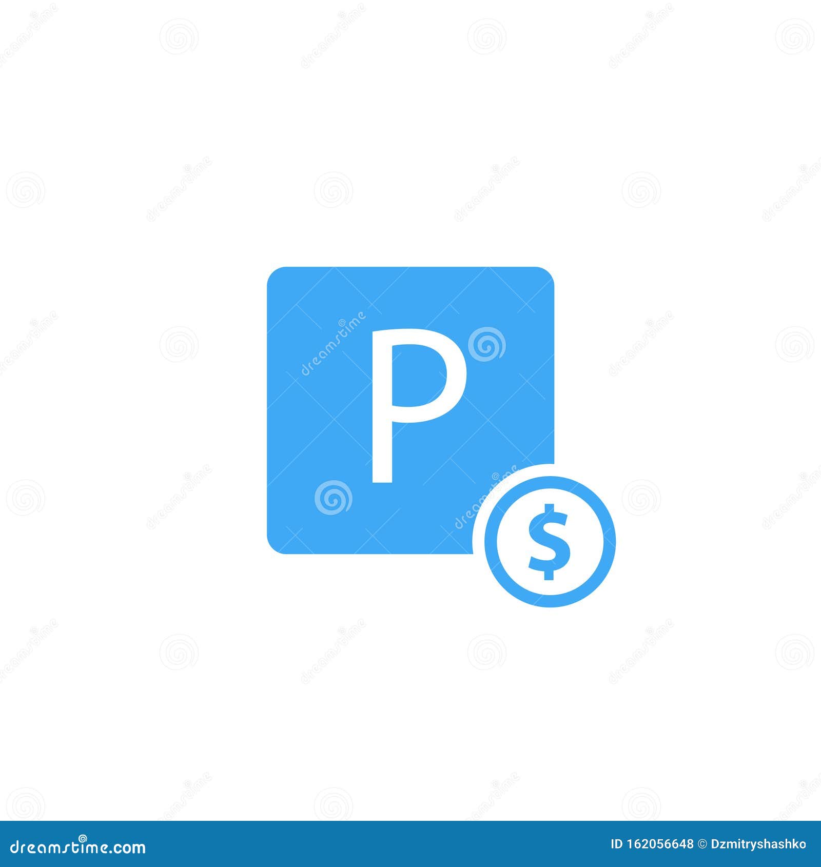 paid parking sign icon