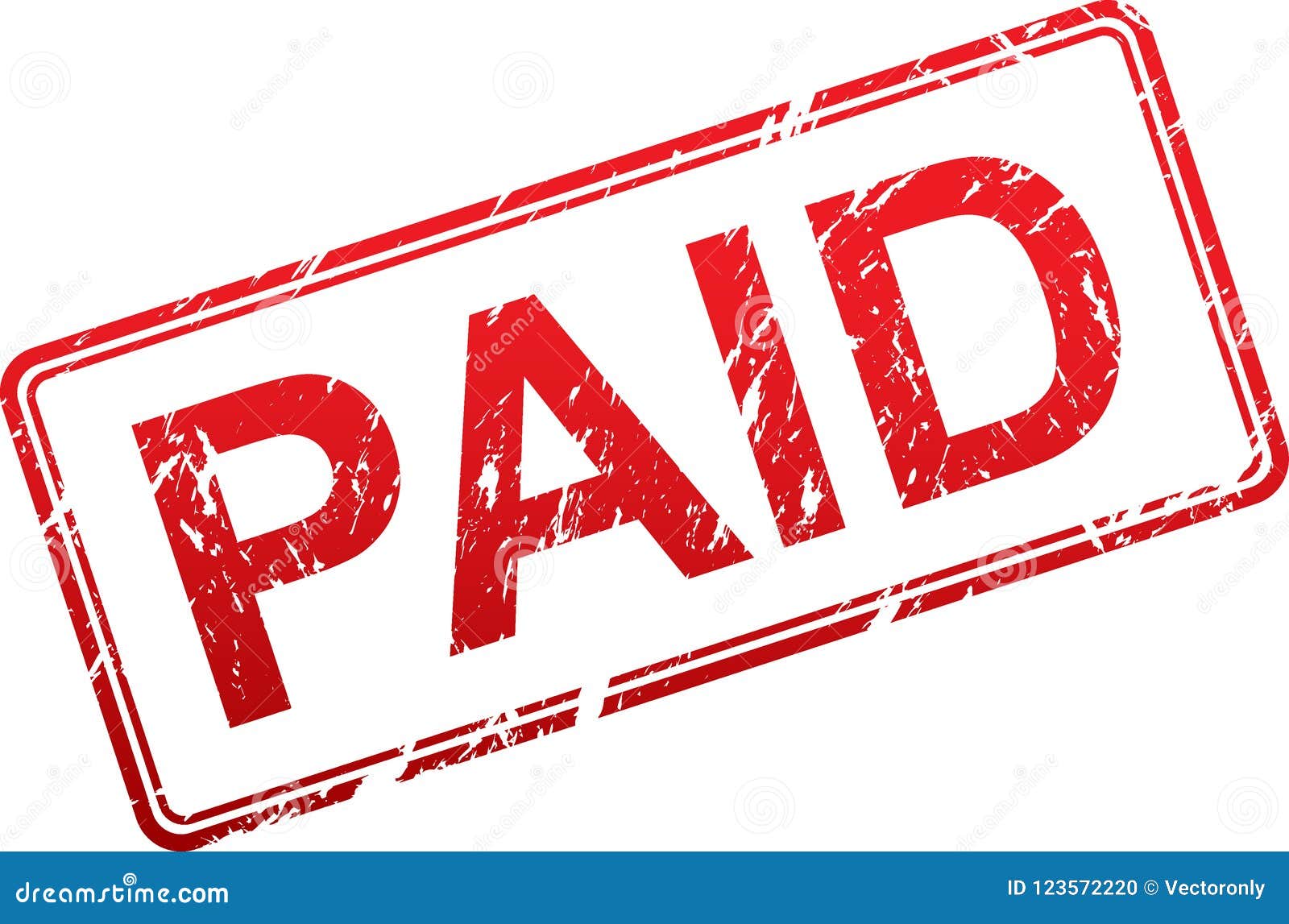 Paid Stamp On Man Showing Invoice Payment Confirmation Royalty-Free