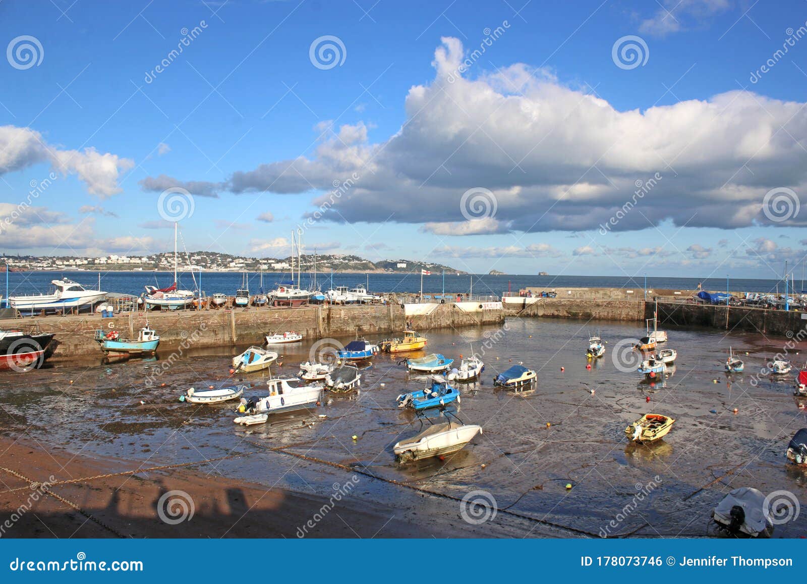 Paignton Harbour at Low Tide Stock Photo Image of tide, yacht 178073746