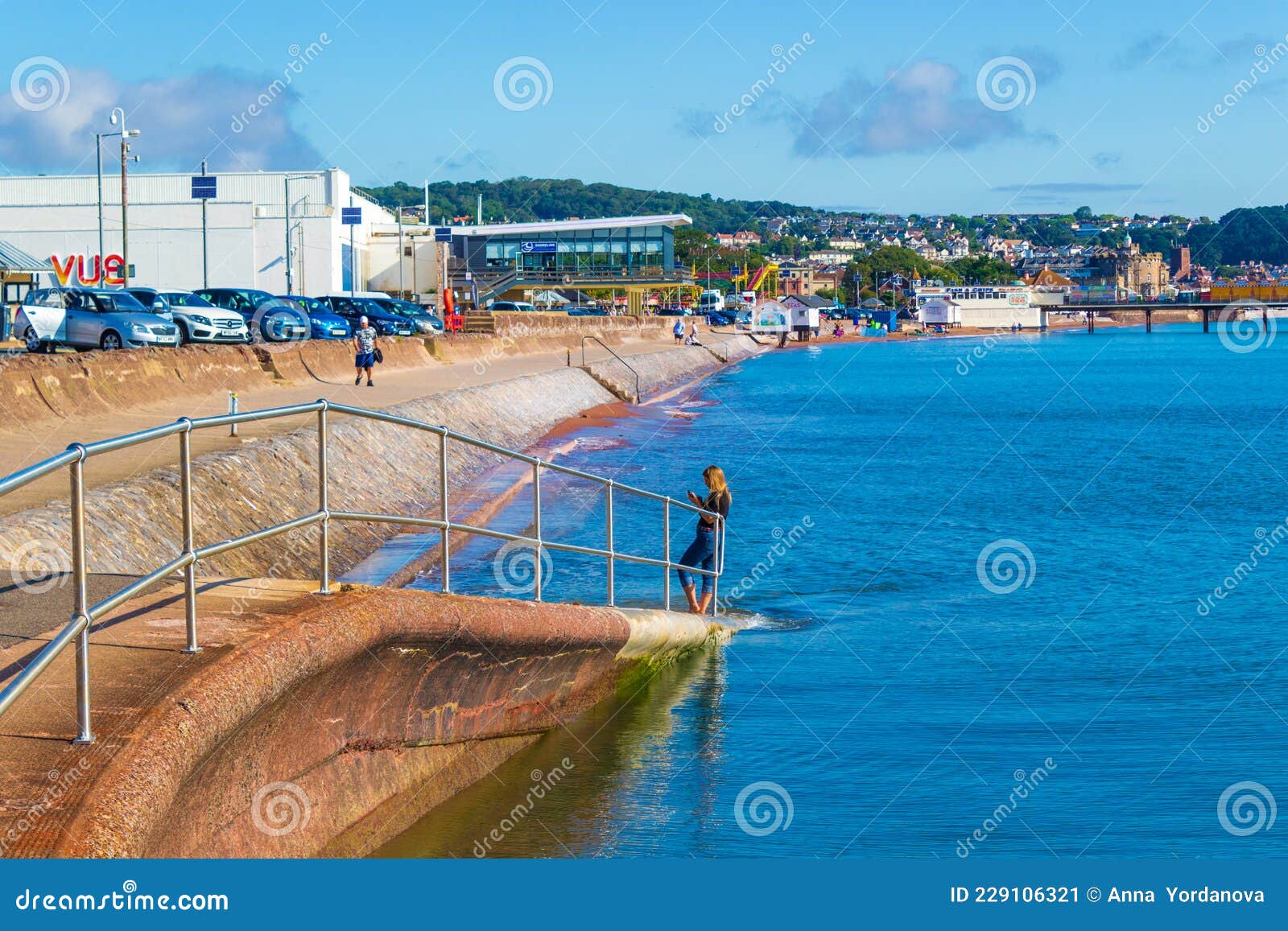 View of Paignton Seafront Torbay United Kingdom Editorial Photo - Image of dunstone, climate 