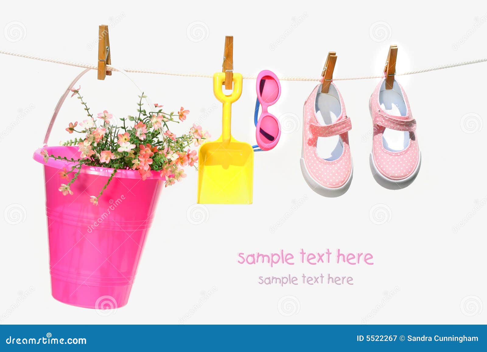 pail,sunglasses and shoes for child