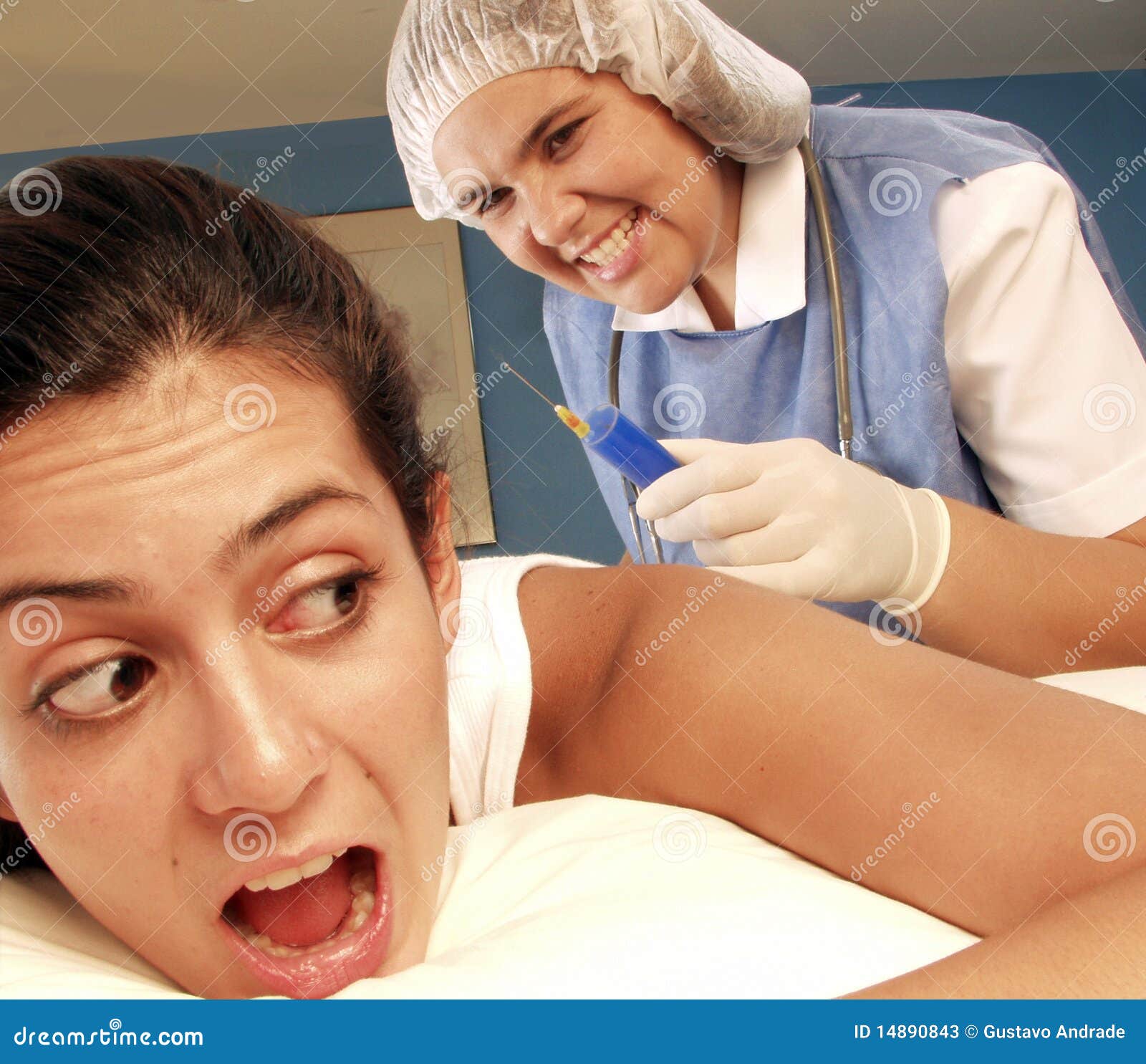 Painful Injection Stock Image Image Of Female Pain 14890843