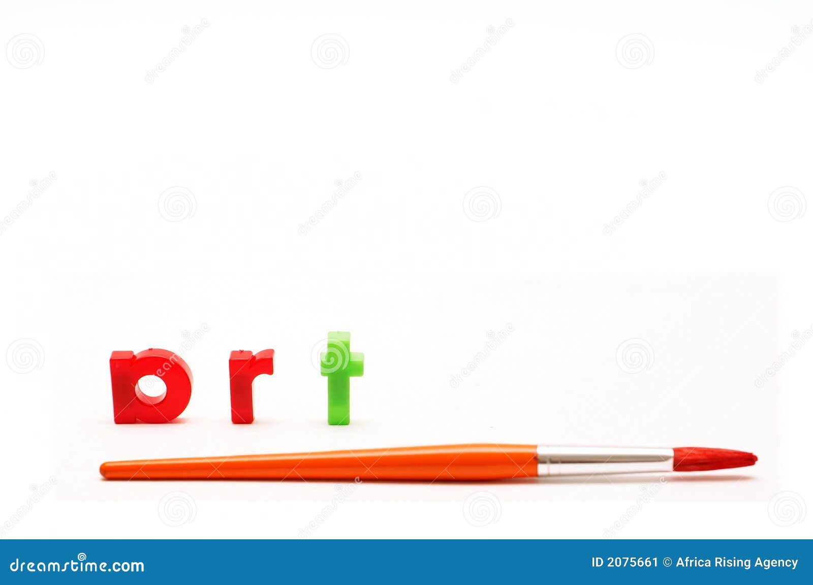 Paint Brush and Art Letters Stock Image Image of coloring, brush 2075661