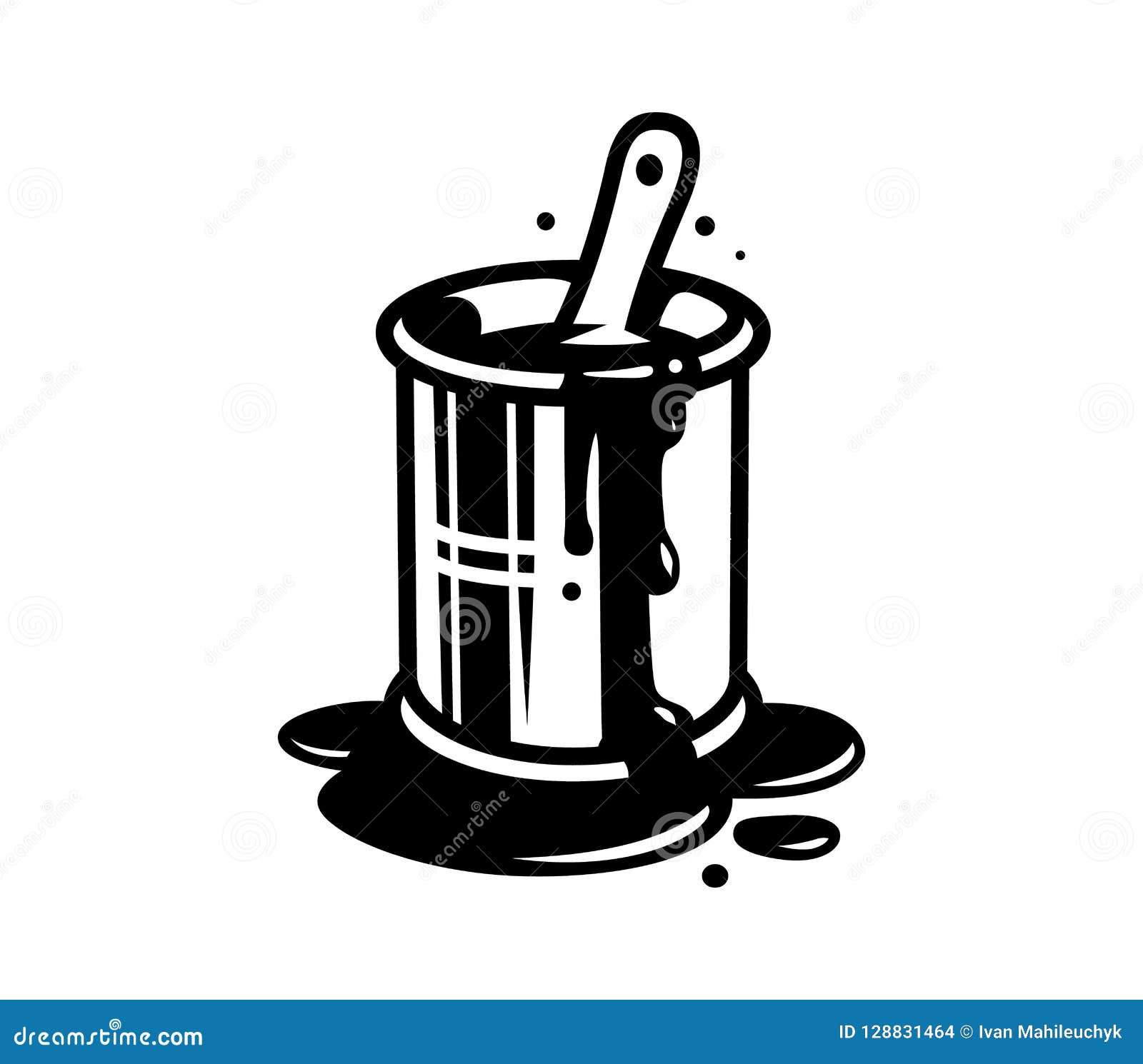 Red paint bucket vector image on VectorStock