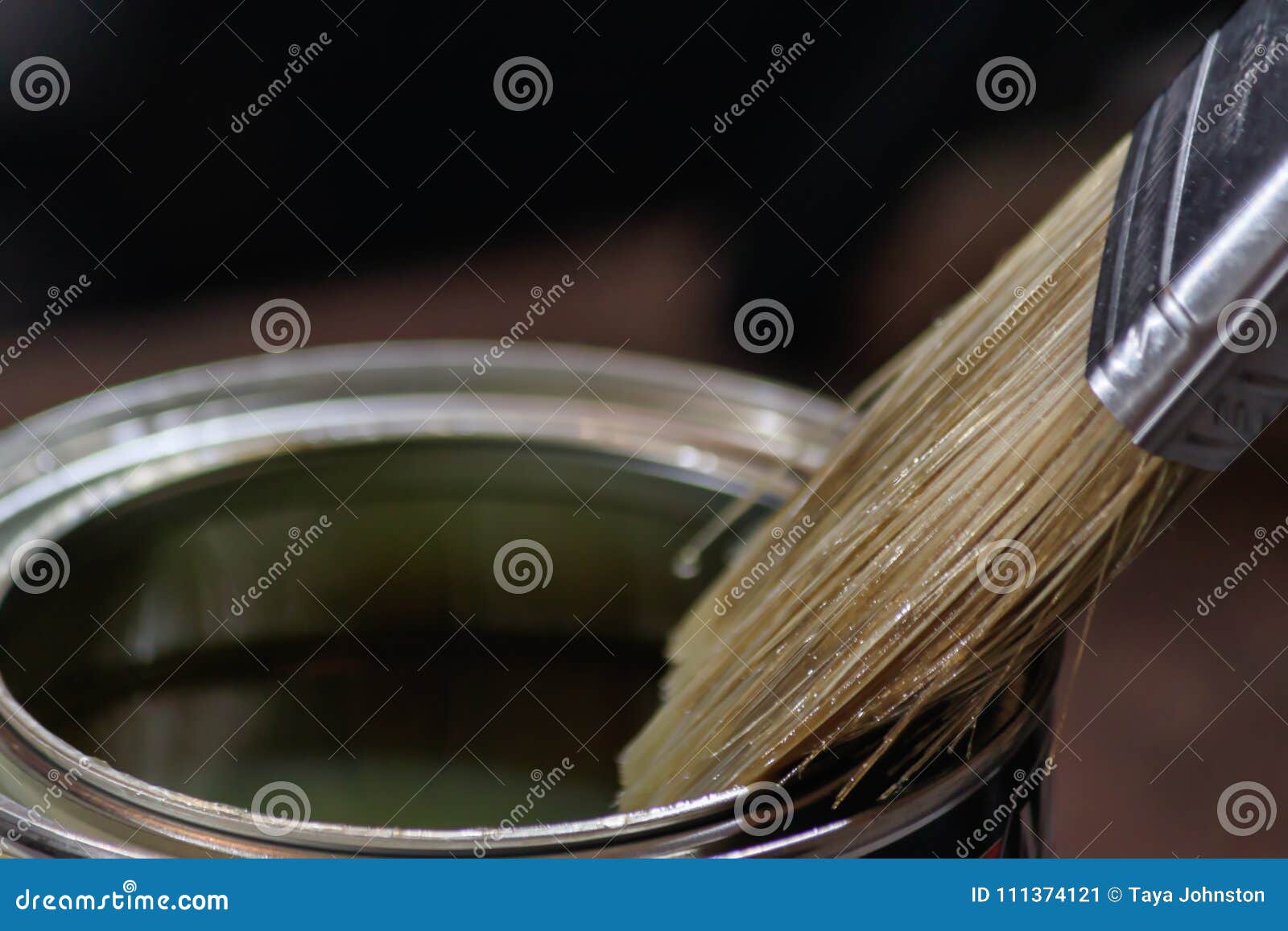 Paint Brush Dipped into Clear Wood Stain 2 Stock Image Image of hand
