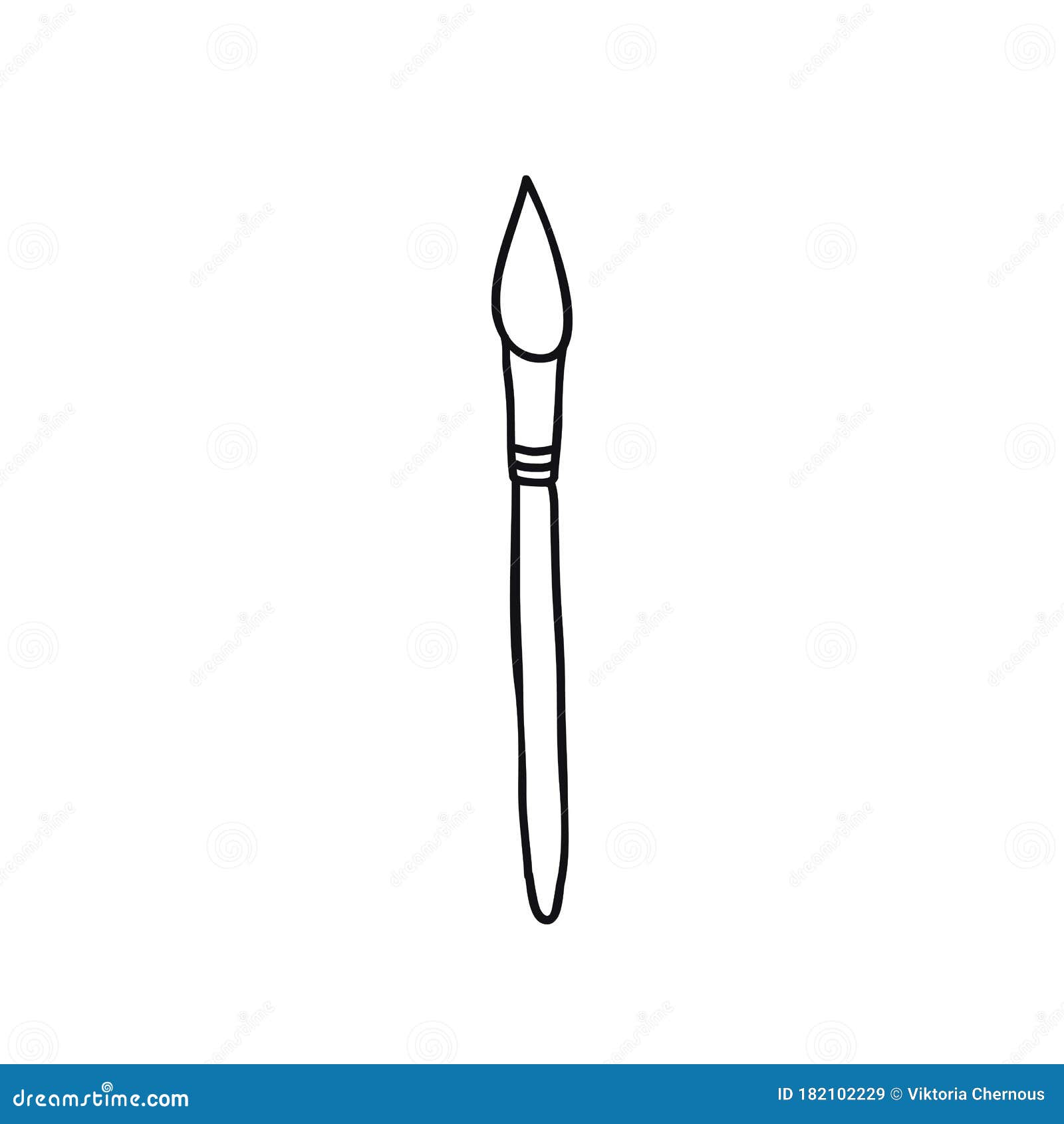 Paint brush doodle icon stock illustration. Illustration of ancient