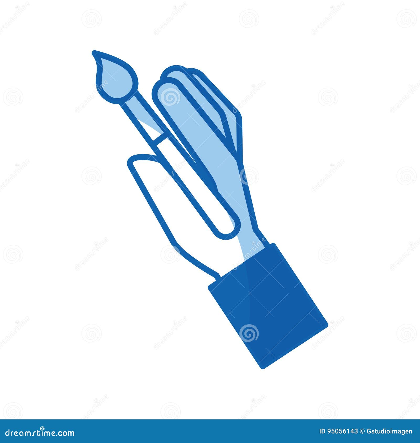 Paint brush draw stock vector. Illustration of icon, draw 95056143