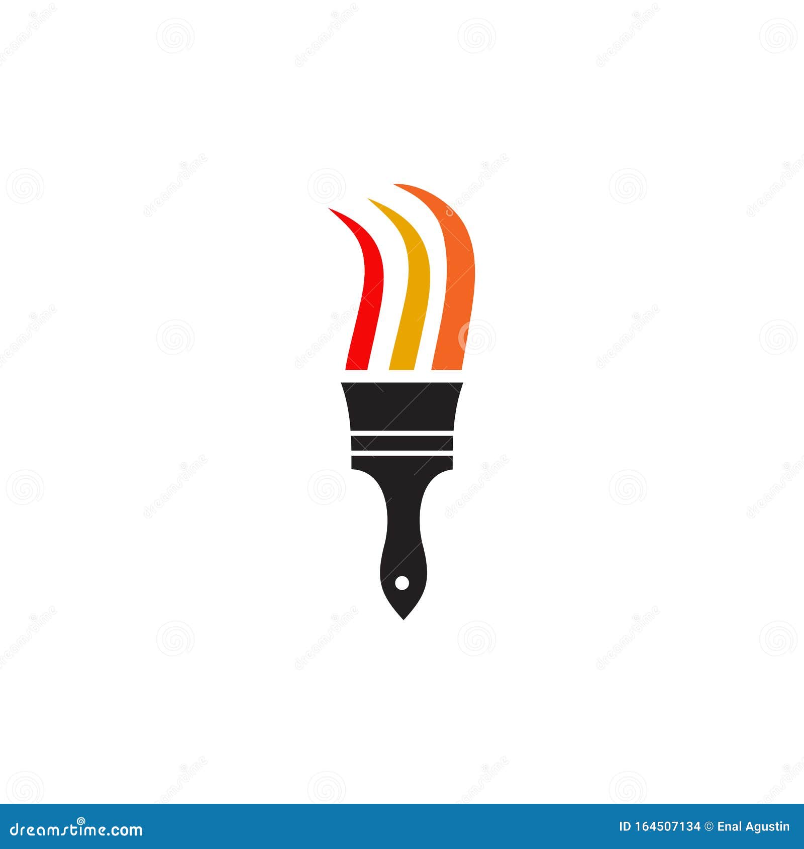 Paint Brush Icon Logo Design Vector Template Stock Vector