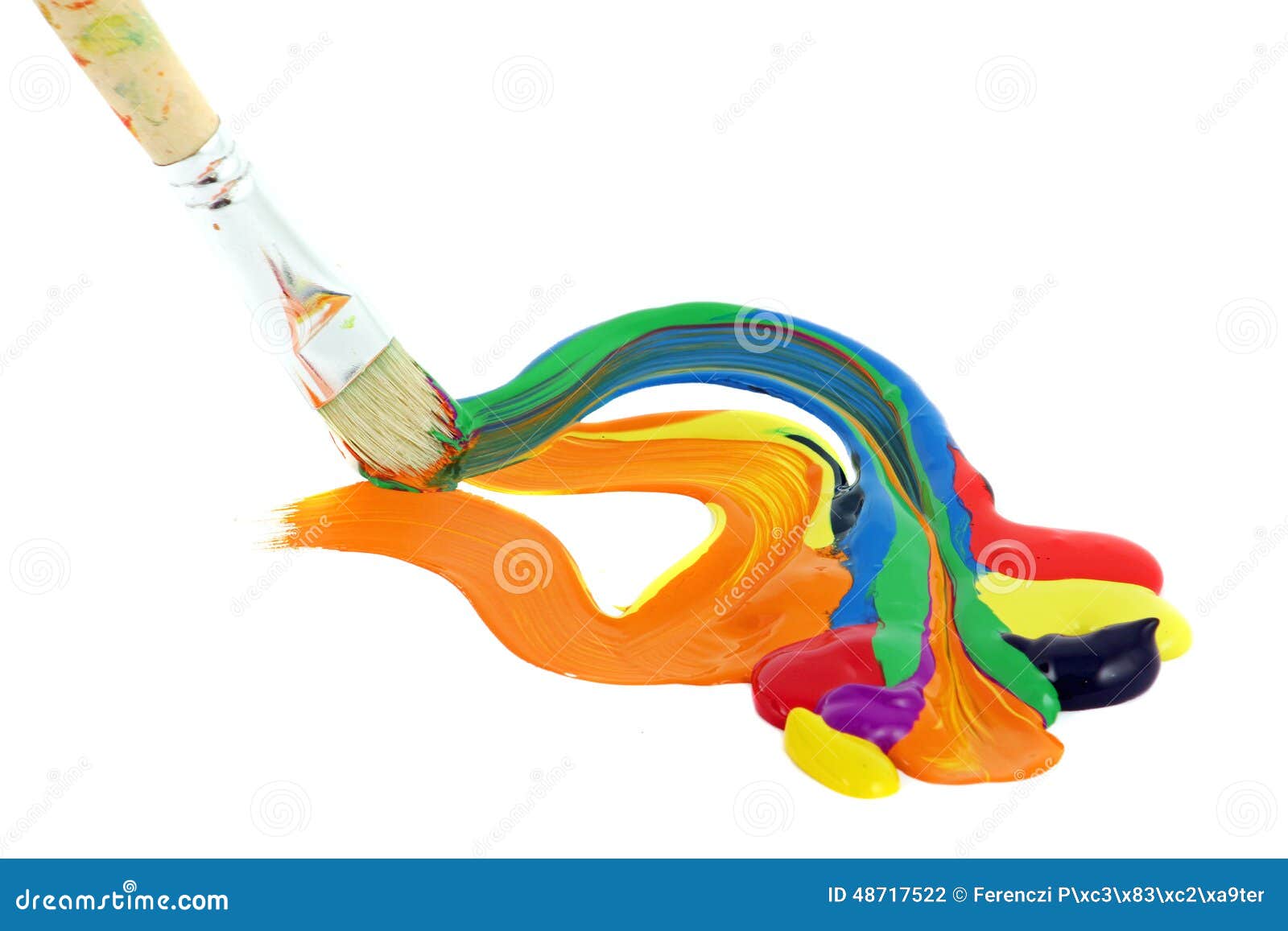 Paint brush stock illustration. Illustration of paint 48717522