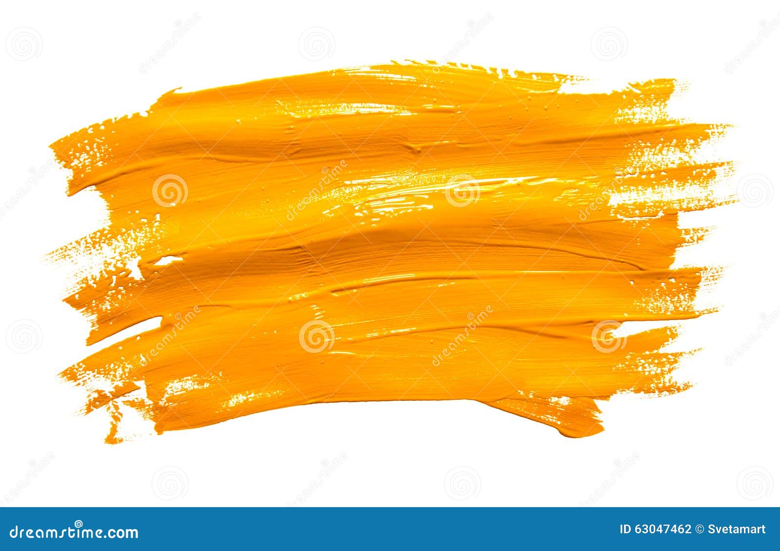 Paint Brush Stroke Texture Ochre Watercolor Stock Photo - Image of