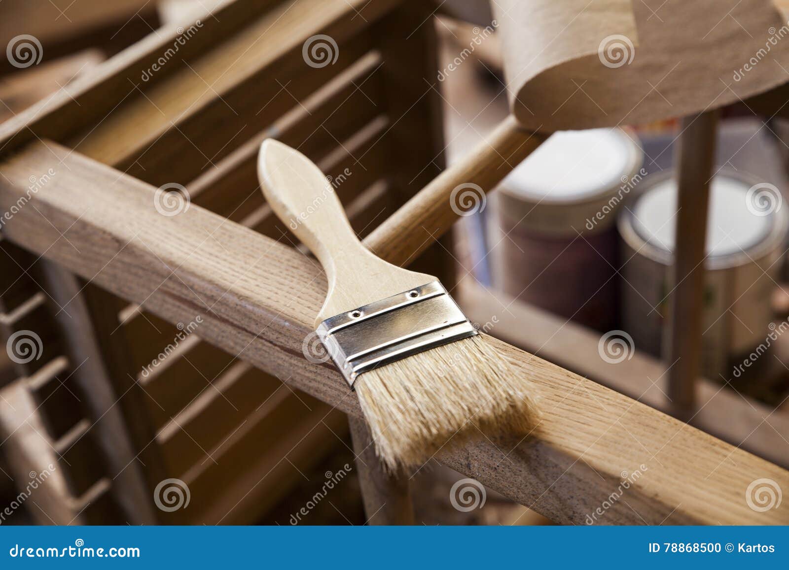 Paint brush stock photo. Image of craft, paint, floor 78868500